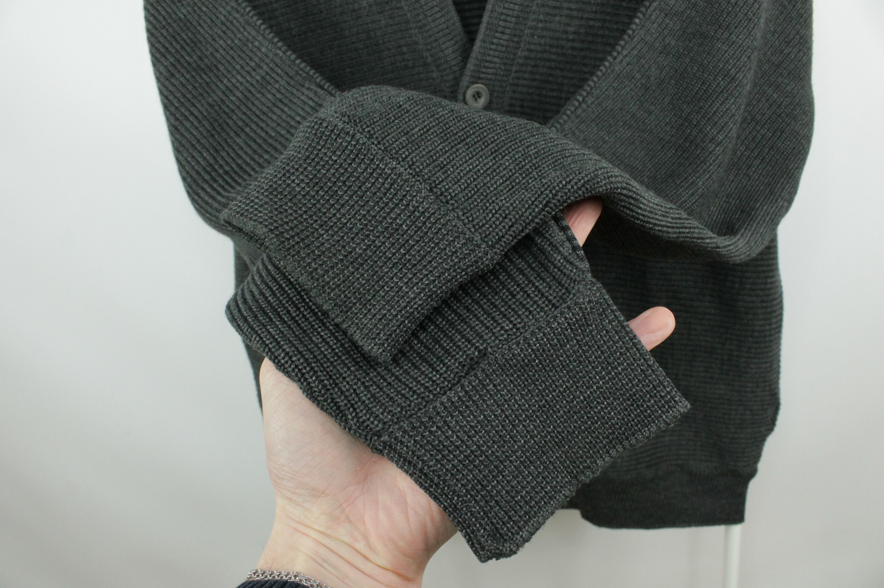 Carlo Colucci Vintage Carlo Colucci Knitwear Gray Wool Cardigan Sweater Size US L / EU 52-54 / 3 - 5 Thumbnail
