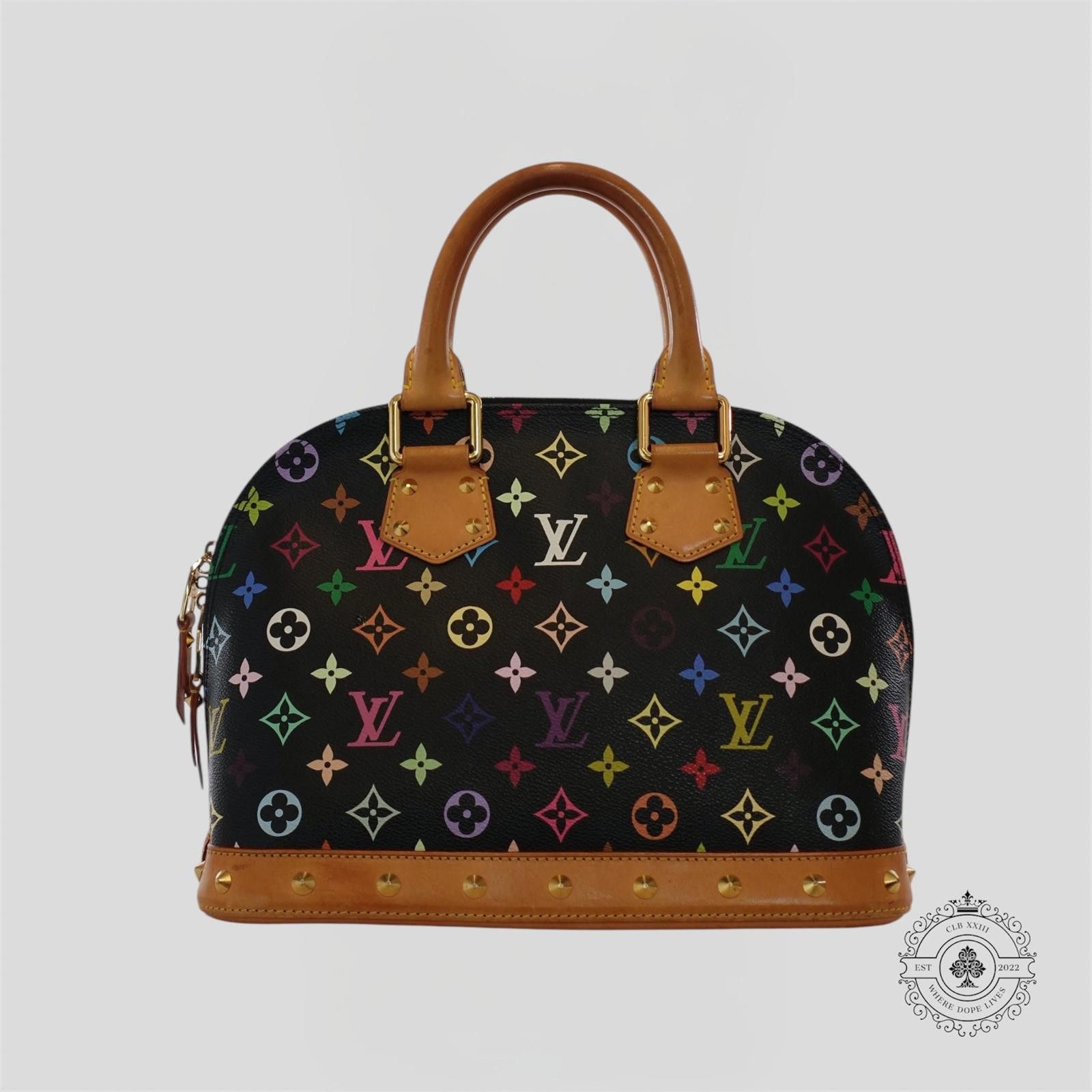 Louis Vuitton Louis Vuitton x Takashi Murakami Alma PM Handbag in Black Size ONE SIZE - 1 Thumbnail