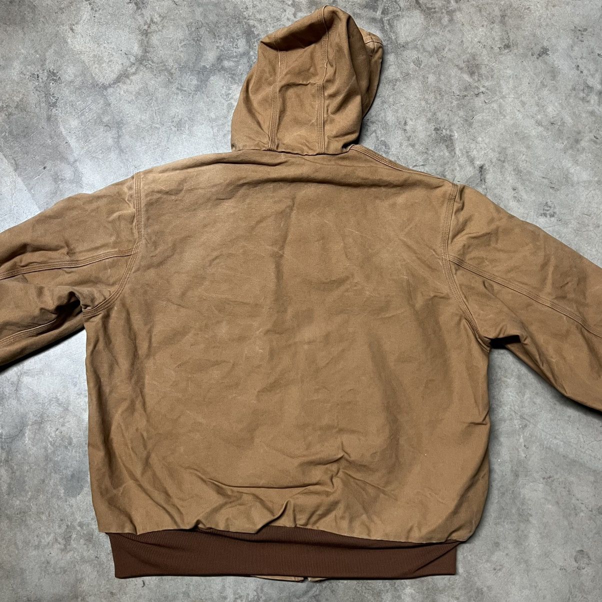 Carhartt × Carhartt Wip × Vintage Vintage 90’s Carhartt J131 BRN Full-Zip Hooded Jacket Size US XL / EU 56 / 4 - 5 Thumbnail