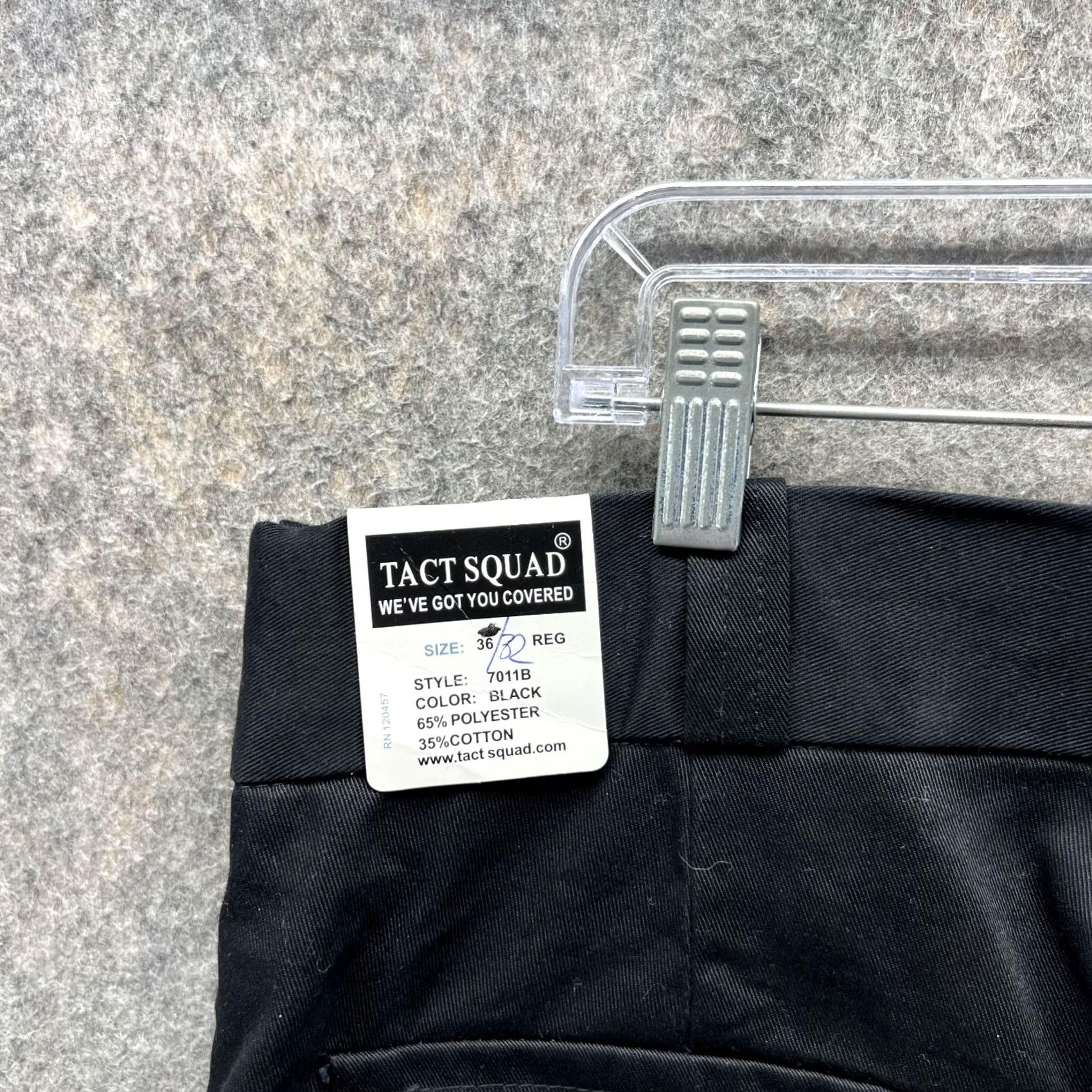 Vintage Tact Squad Pants Men 36 Reg Black Polyester Tactical Cargo Casual Police Size US 36 / EU 52 - 3 Thumbnail