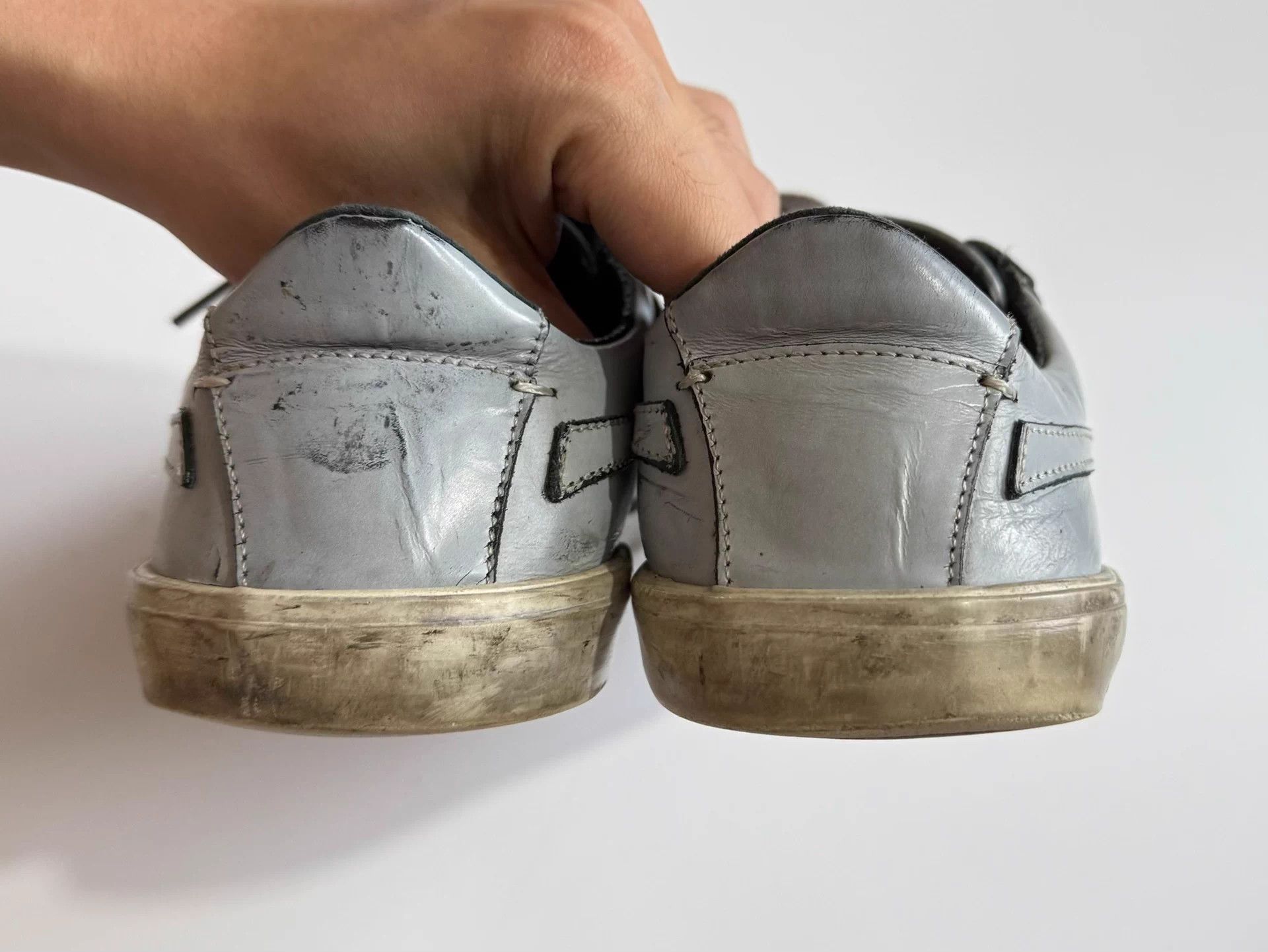 Saint Laurent Paris Saint Laurent Distressed Leather Low Top Sneakers - Size 40 Size US 7 / EU 40 - 5 Thumbnail