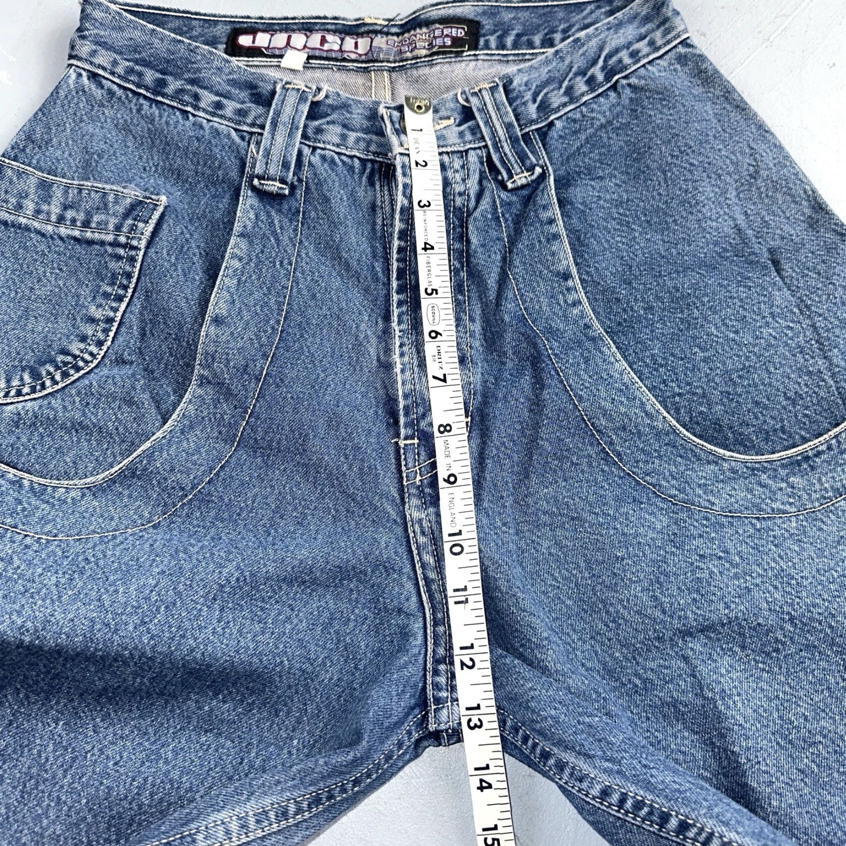 JNCO VINTAGE JNCO Jeans Men Wide-Leg 30x25 Y2K 90s Denim Blue Endangered Species Rhino Collection Size US 28 / EU 44 - 7 Thumbnail
