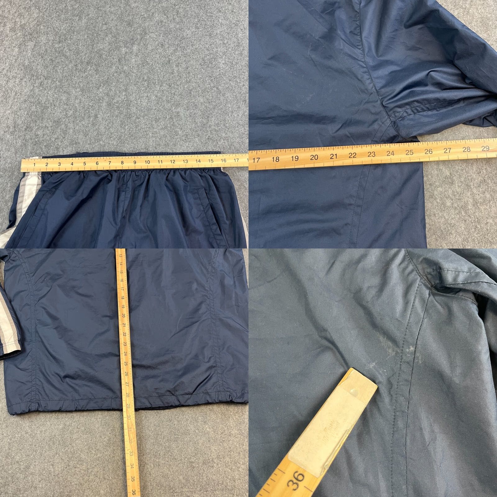 Nike VINTAGE Nike Court Challenge Tracksuit Mens Large Blue Loose Jacket Pant Set 90s Athletic Mens Tracksuit Jacket Pants Blue Size 42R - 8 Thumbnail