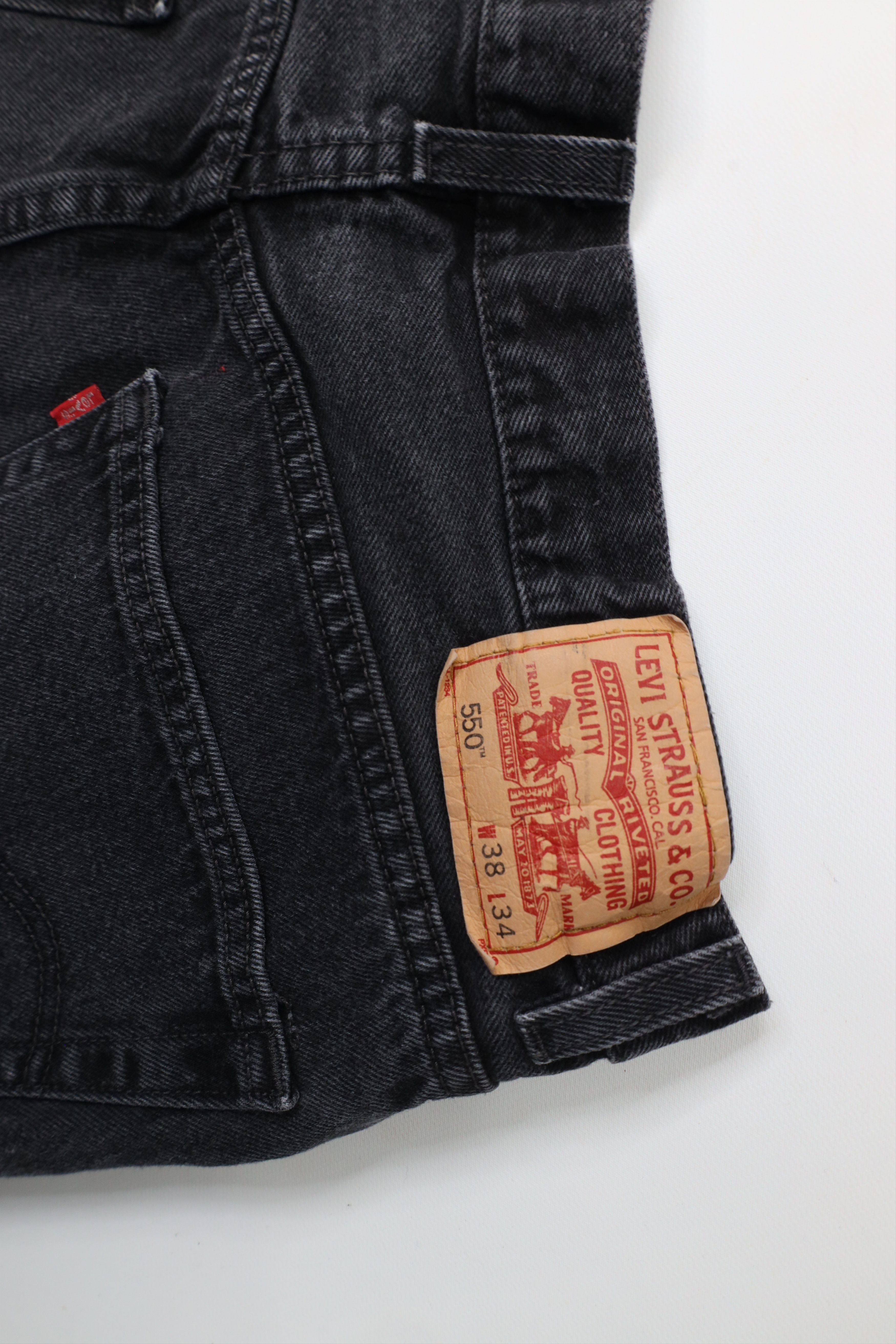 Levi's × Vintage Vintage Y2K 2004 Levis 550 Fit Denim Jeans Black Cotton Size US 38 / EU 54 - 12 Thumbnail