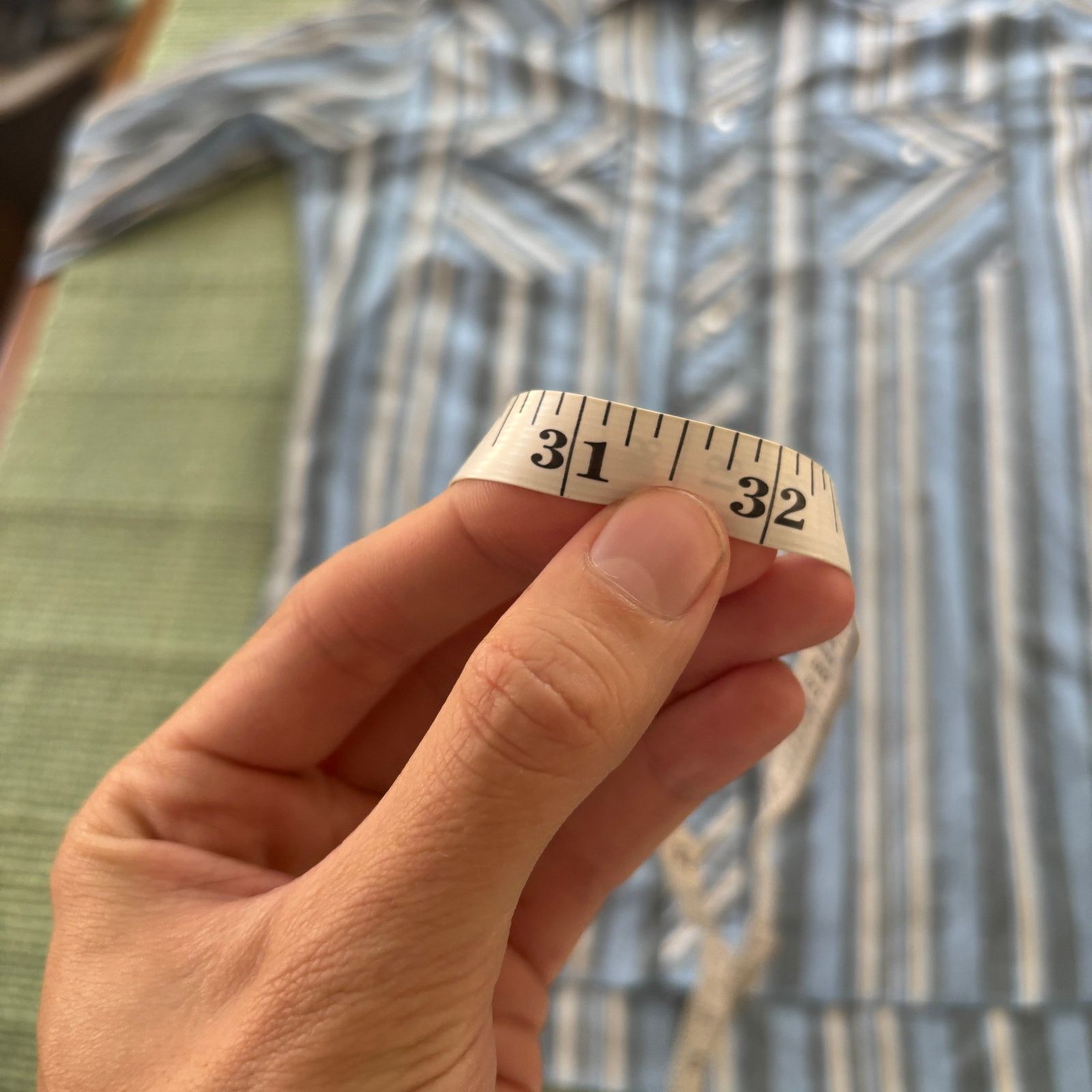 Vintage × Wrangler Vintage Wrangler Blue Striped Cotton Western Shirt Pearl Size US L / EU 52-54 / 3 - 8 Thumbnail