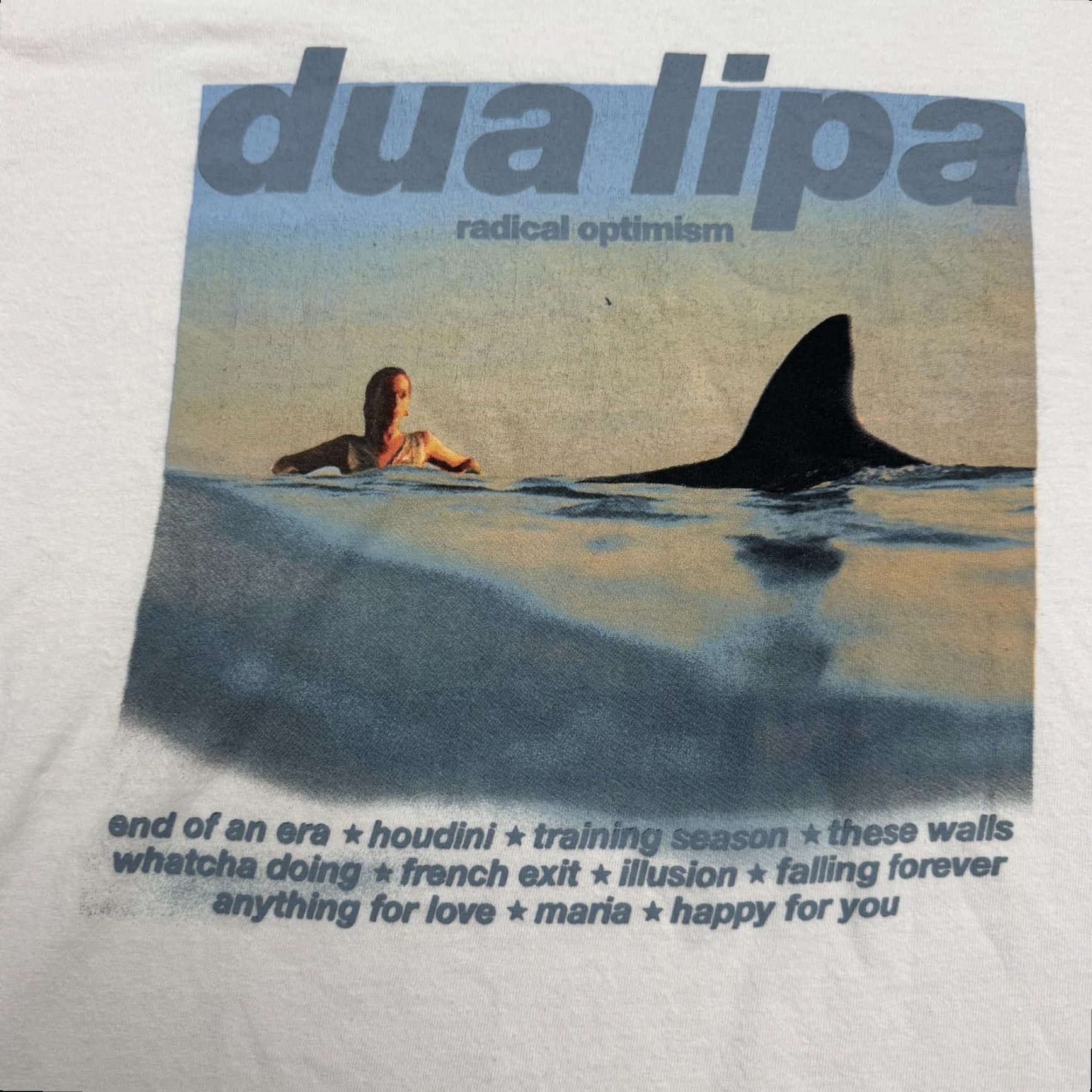 Vintage Dua Lipa T-Shirt Adult Medium White Graphic Tee Tour Concert Music Fan Apparel Size M / US 6-8 / IT 42-44 - 7 Thumbnail