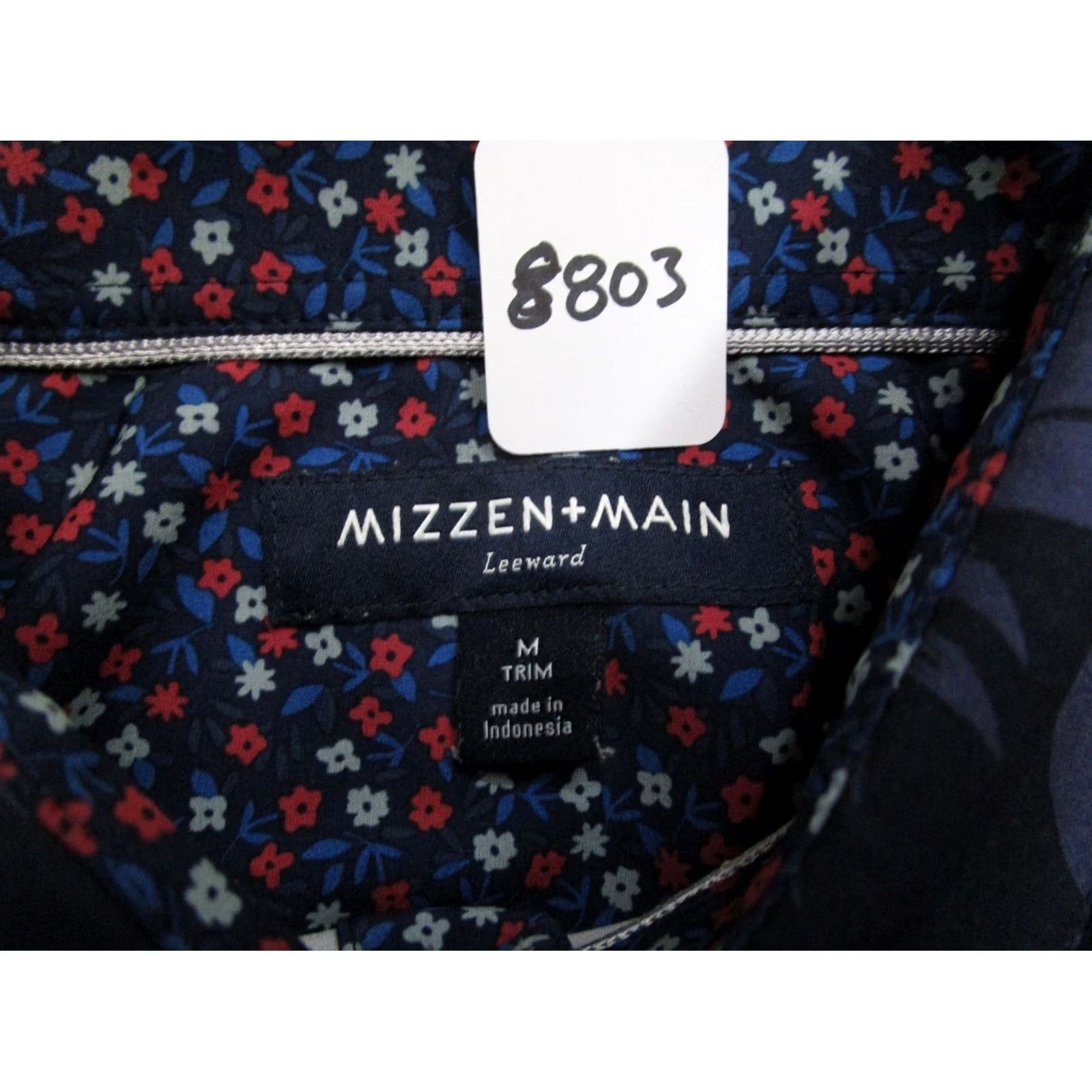 Mizzen+Main Mizzen+Main Shirt Men M Blue Short Sleeve Button Up Leeward Floral Hawaiian Size US M / EU 48-50 / 2 - 7 Thumbnail