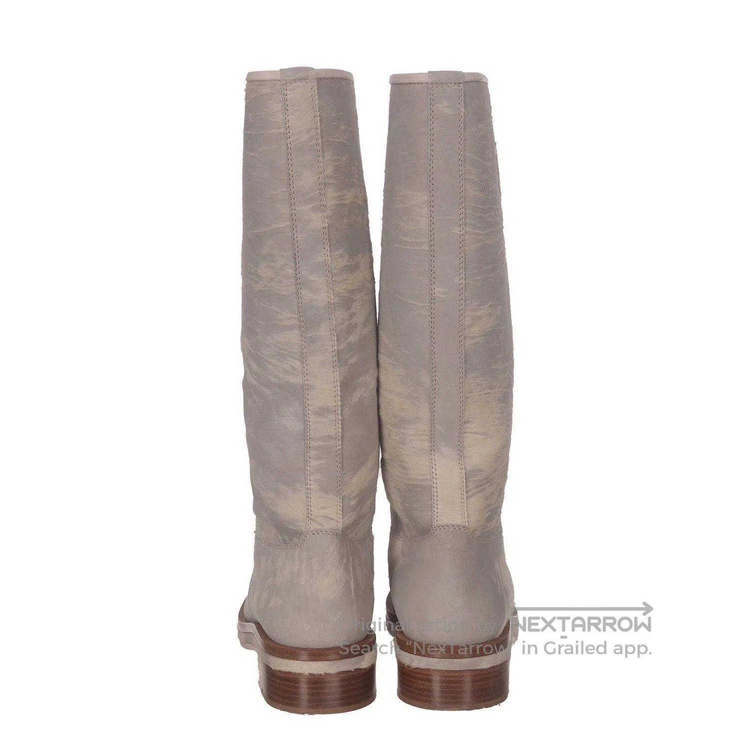 Chanel Chanel Light Gray Tall Boots 38.5. Size US 7.5 / IT 37.5 - 5 Thumbnail