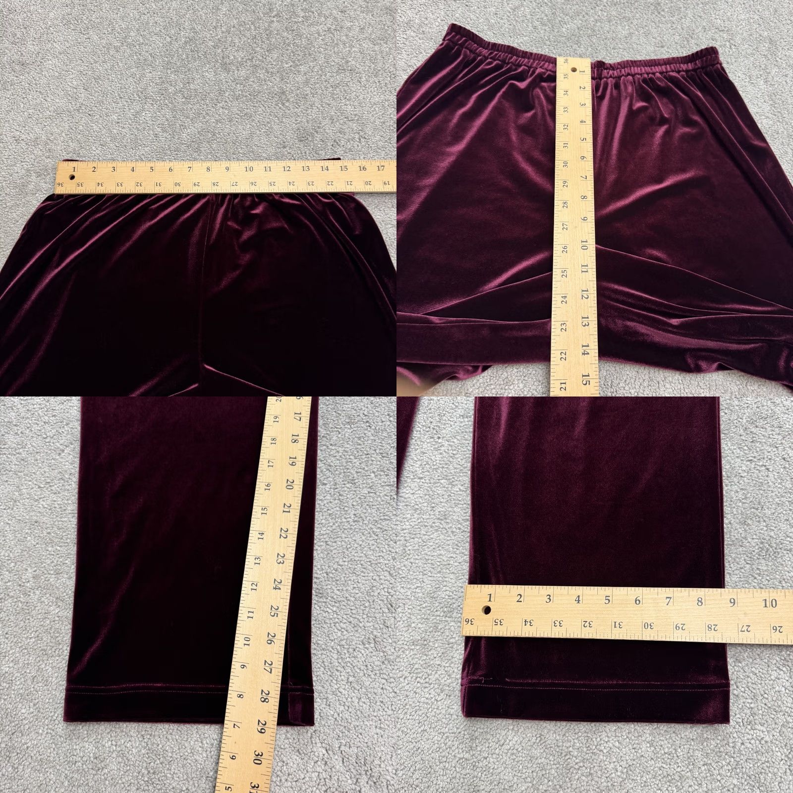 Coldwater Creek Coldwater Creek Velvet Lounge Pants Womens XL Burgundy Red Soft Casual Pants Size 40" / US 18 - 8 Thumbnail