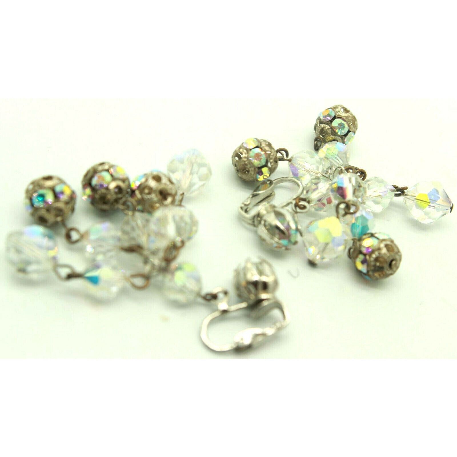 Other Mid-Century Aurora Borealis Crystal Rhinestone Earrings Size ONE SIZE - 4 Thumbnail