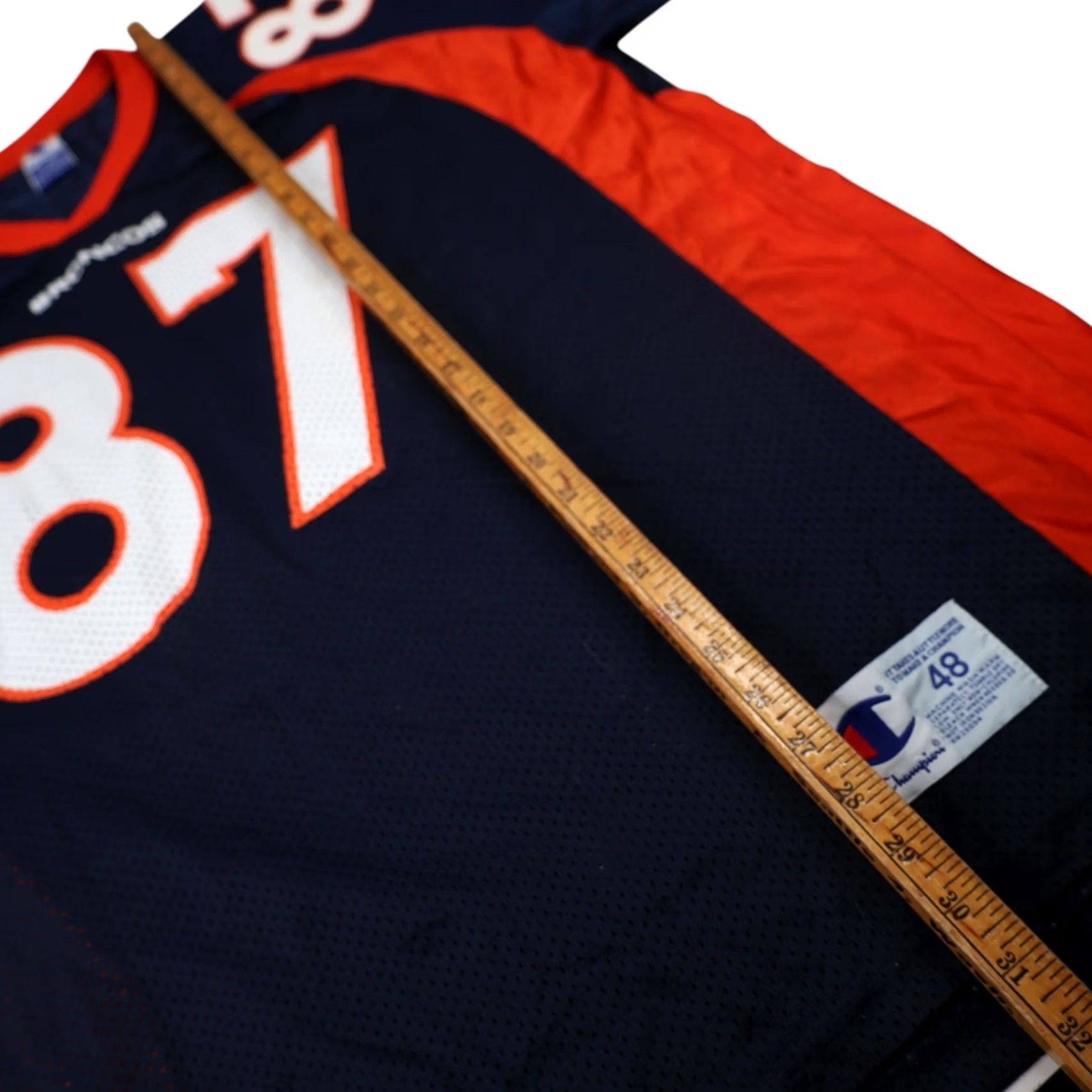 Champion VINTAGE Champion Denver Broncos #87 Ed McCaffrey Mens XL Jersey Blue Size US XL / EU 56 / 4 - 7 Thumbnail