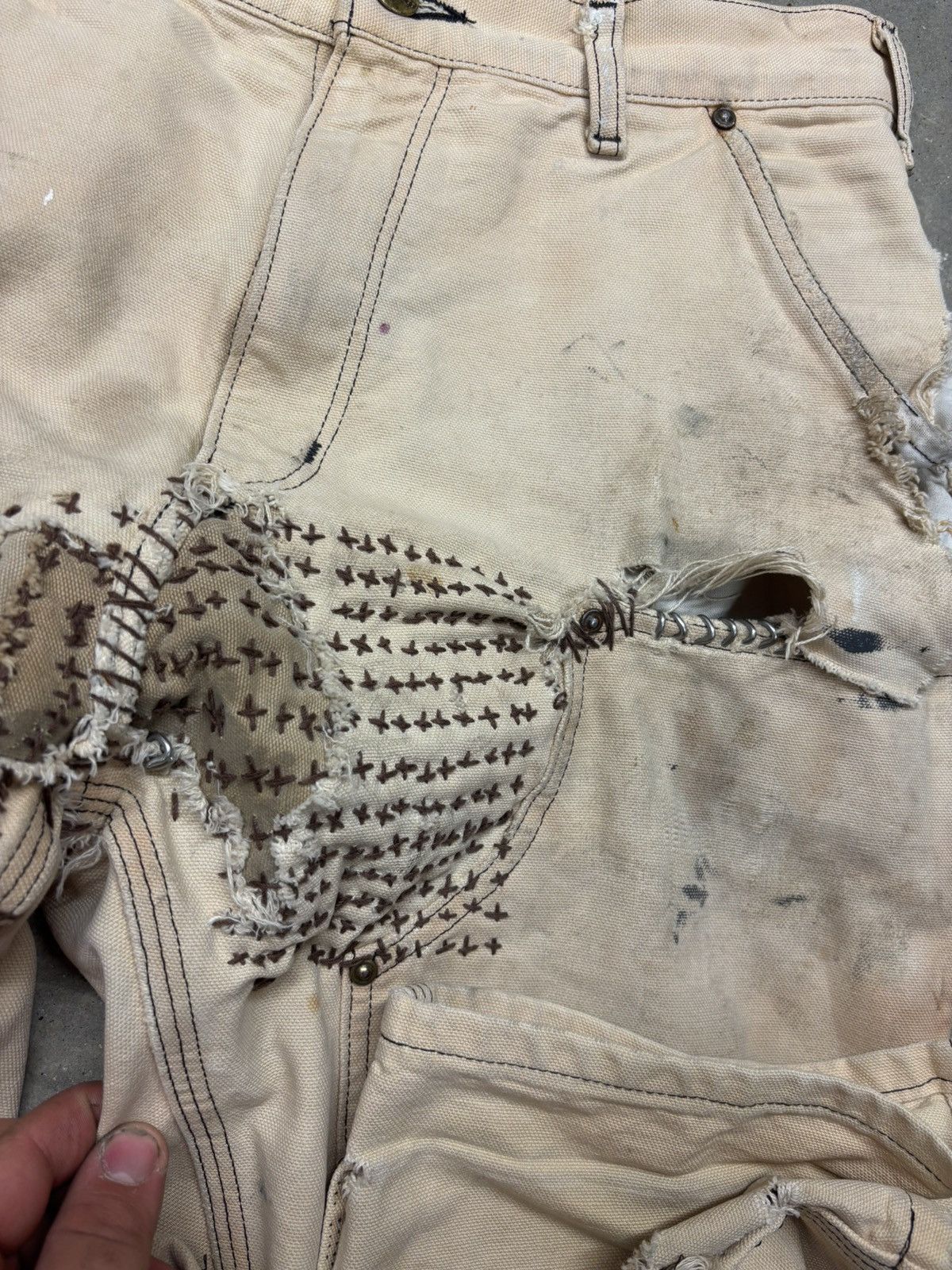 Carhartt Trashed tan Carhartt double knee pants Size US 32 / EU 48 - 5 Thumbnail