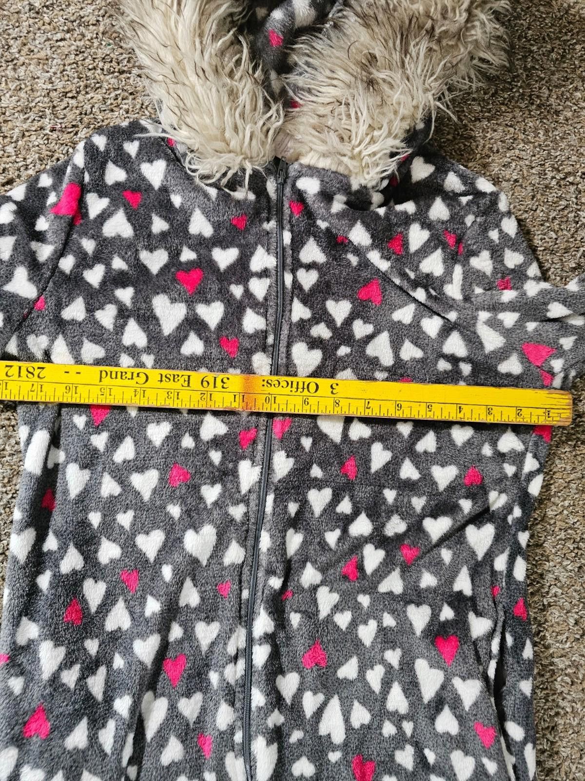 Designer secret treasures hooded hearts allover 1 Piece pajamas M Size ONE SIZE - 4 Thumbnail