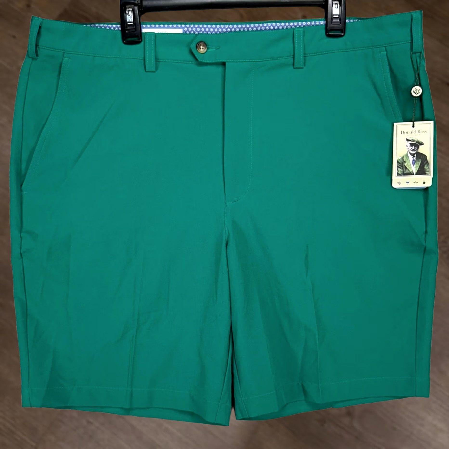 Vintage Donald Ross Mens Golf Chino Shorts 40 Green Performance Tech Stretch Pocket NEW Size US 40 / EU 56 - 1 Thumbnail