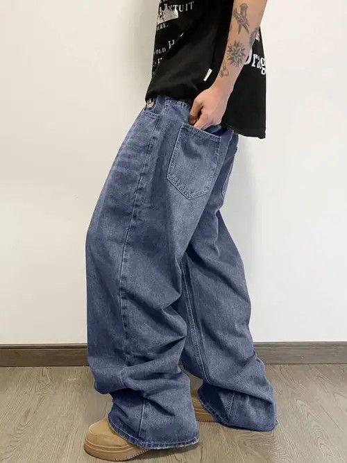 Jean VIntage RETRO 90s Wide denim jeans Size US 30 / EU 46 - 3 Thumbnail