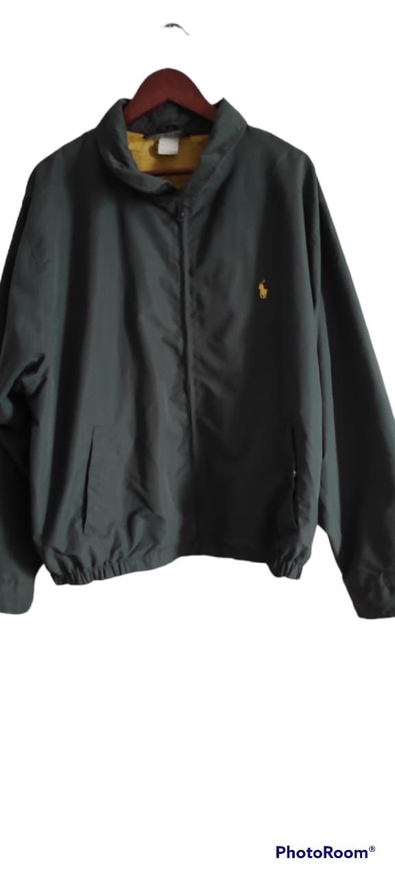 Image of Polo Ralph Laurent Forest Green Harrington Jacket Made In Usa in Green Olive, Men's (Size 2XL)