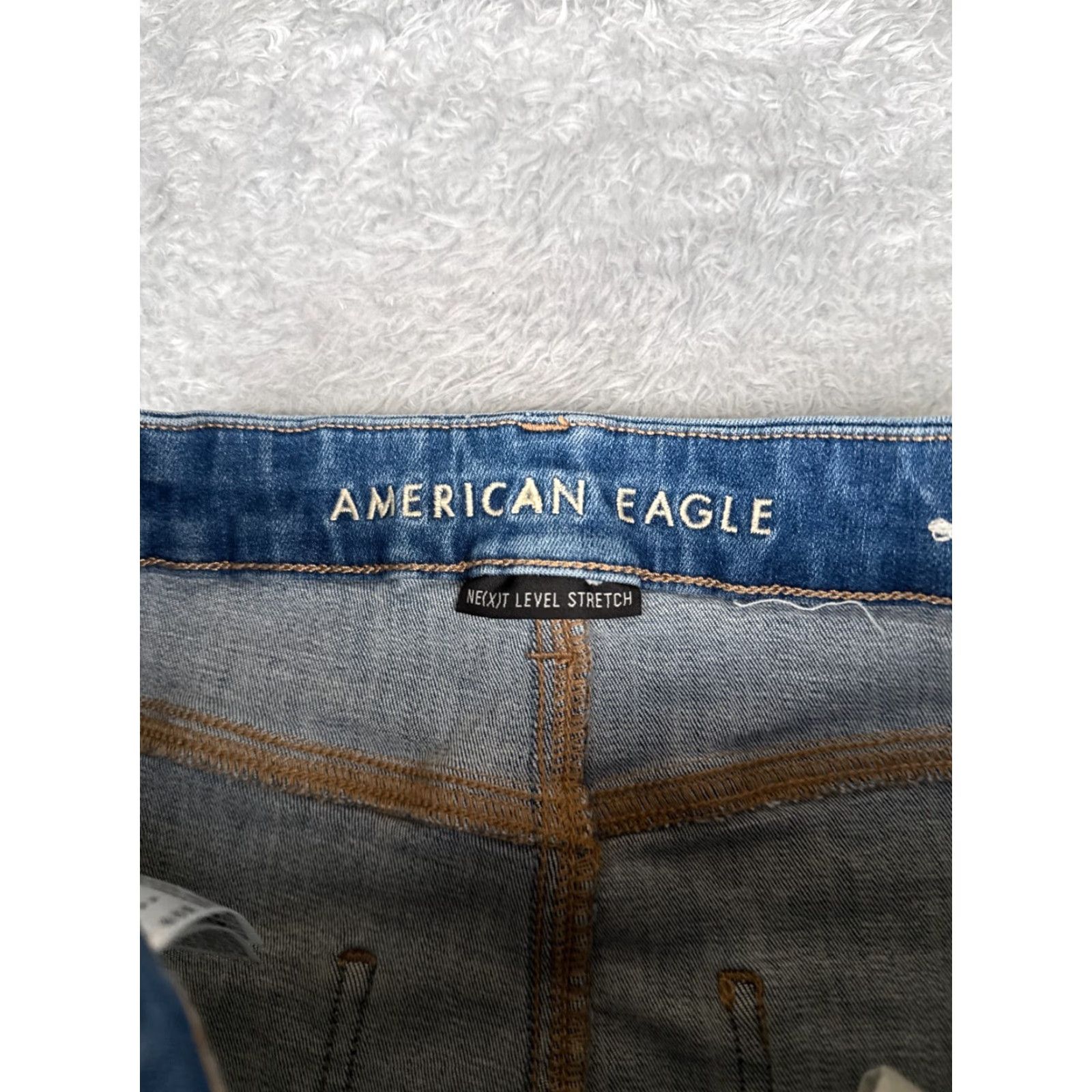 American Eagle Outfitters American Eagle Outfiters Jeans Women 8 Blue Denim Jegging Stretch Distressed Zip 27x27 5-Pocket Design Inseam 27 Size 30" / US 8 / IT 44 - 6 Thumbnail