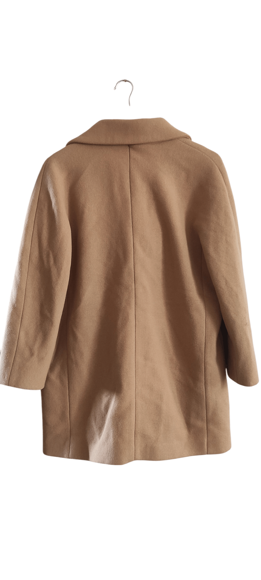 Massimo Dutti Massimo Dutti Mid Long Wool-Blend Coat in Camel Size L / US 10 / IT 46 - 2 Thumbnail