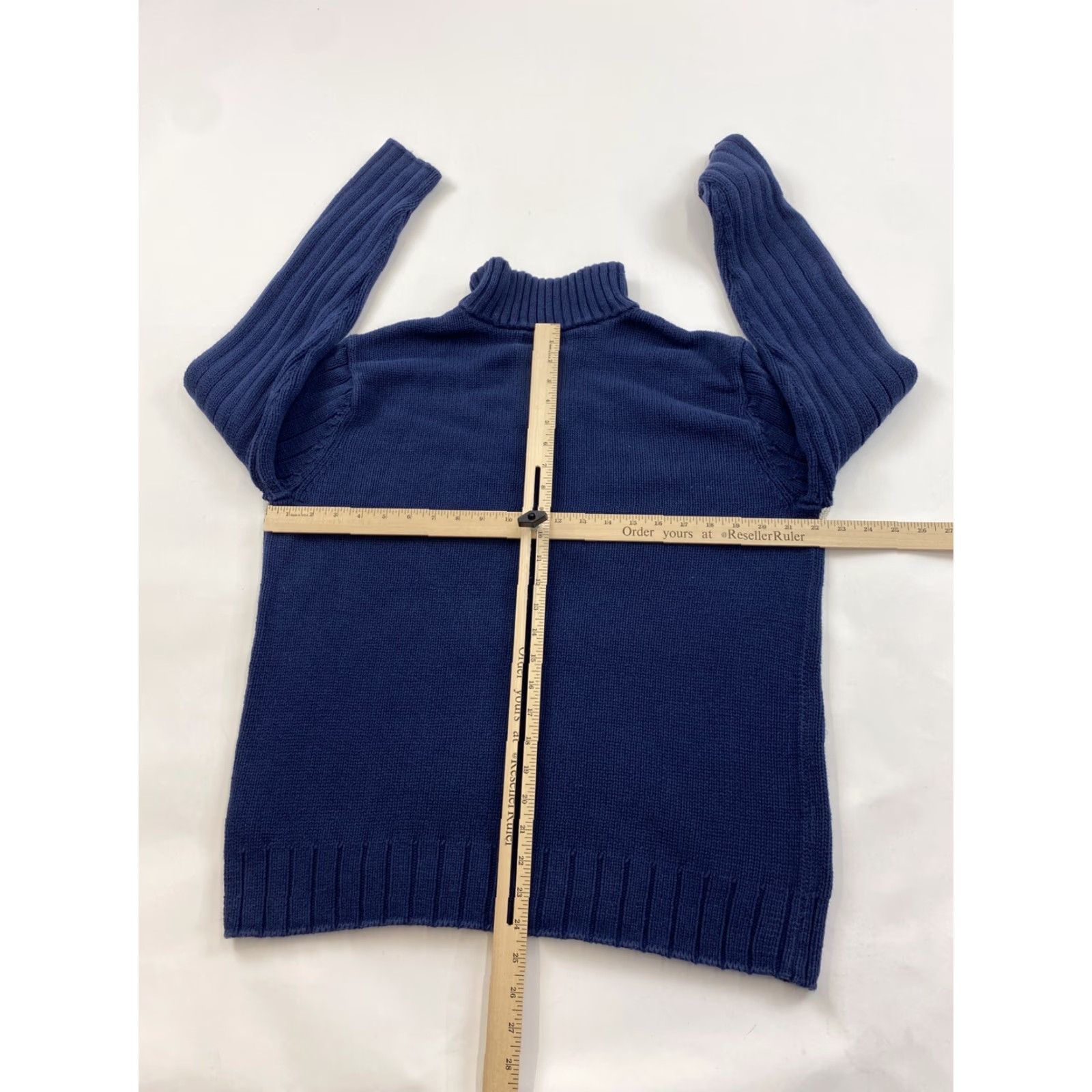 Polo Ralph Lauren Ralph Lauren Polo Jeans Company Sweater Men’s L Blue 1/4 Zip Mock Neck Knit Pullover Size US L / EU 52-54 / 3 - 3 Thumbnail