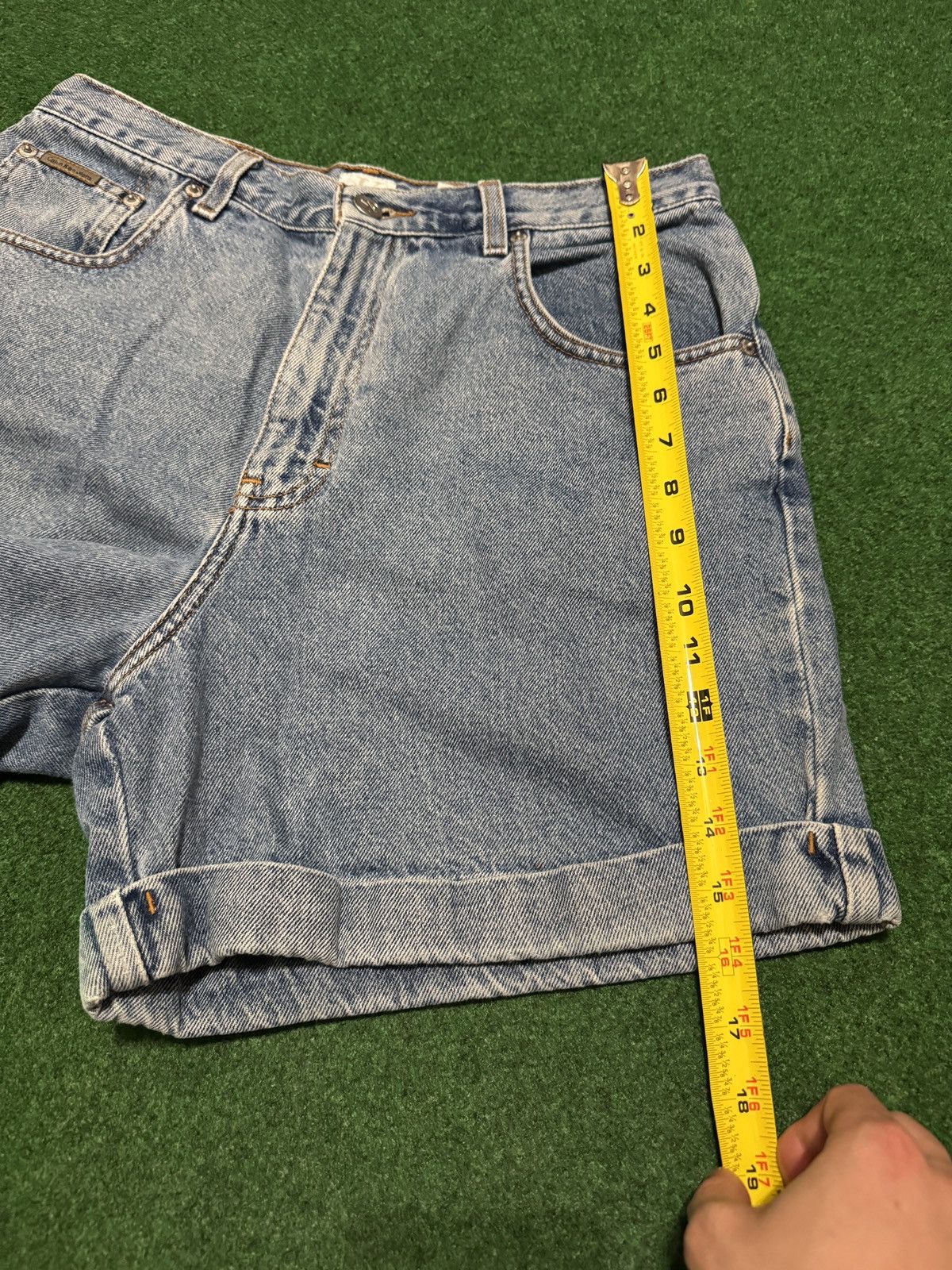 Calvin Klein Y2K Calvin Klein Jorts Womens 11/12 32 7” Denim Shorts Size US 32 / EU 48 - 8 Thumbnail