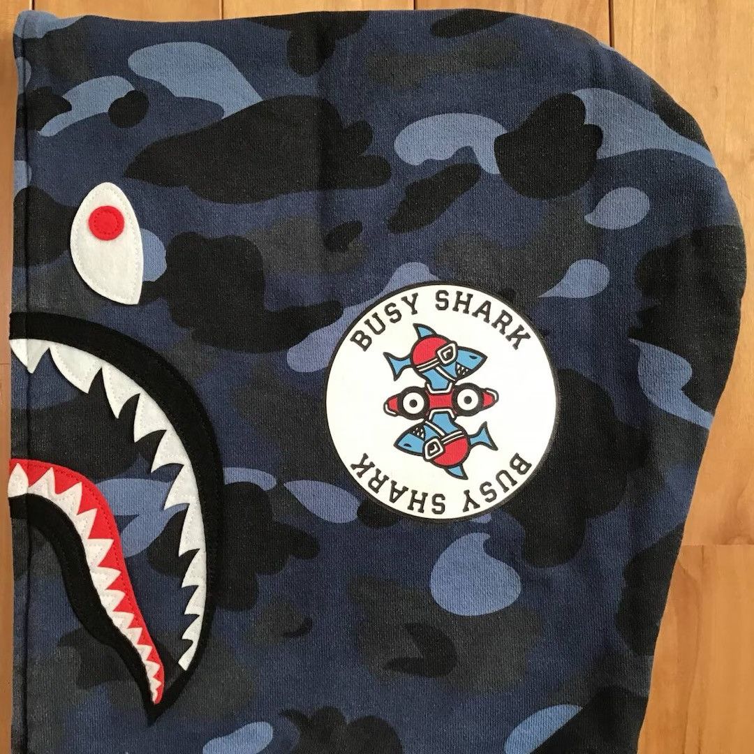Bape BAPE WGM Shark Full Zip Hoodie blue camo a bathing ape Size US XL / EU 56 / 4 - 6 Thumbnail