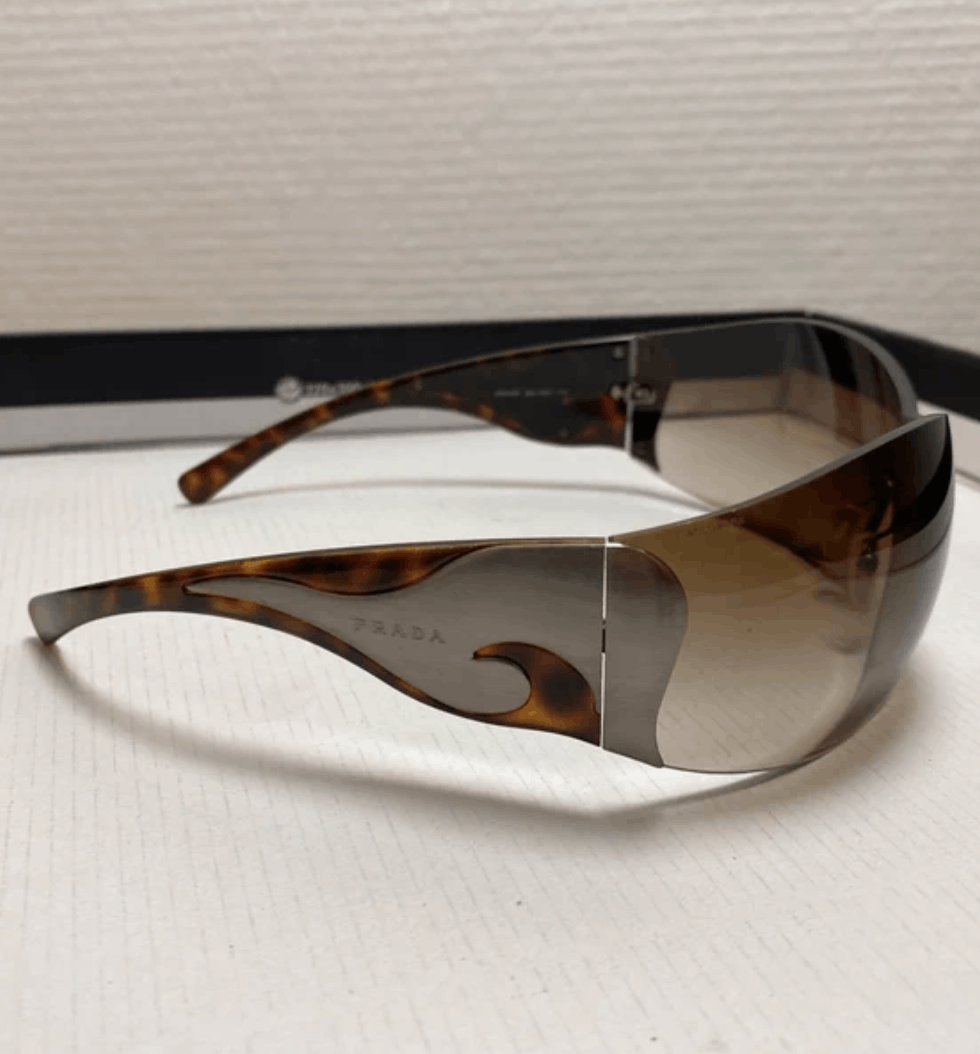 Prada PRADA Sunglasses Flame Star Sport Symbol Wrap Shield Mask Size ONE SIZE - 1 Thumbnail
