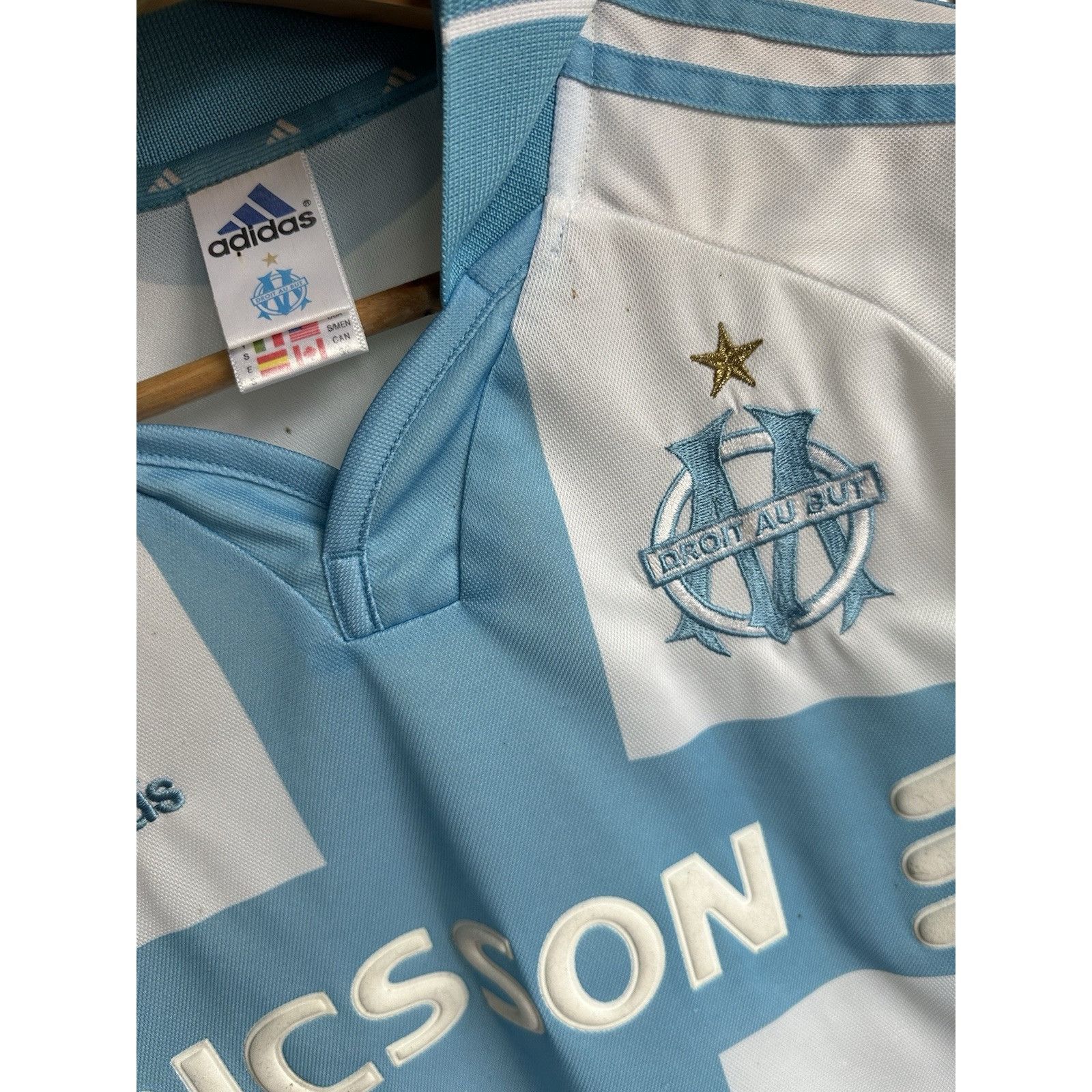 Adidas Football shirt soccer FC Olympique Marseille Home 2000/2001 Size US S / EU 44-46 / 1 - 9 Thumbnail
