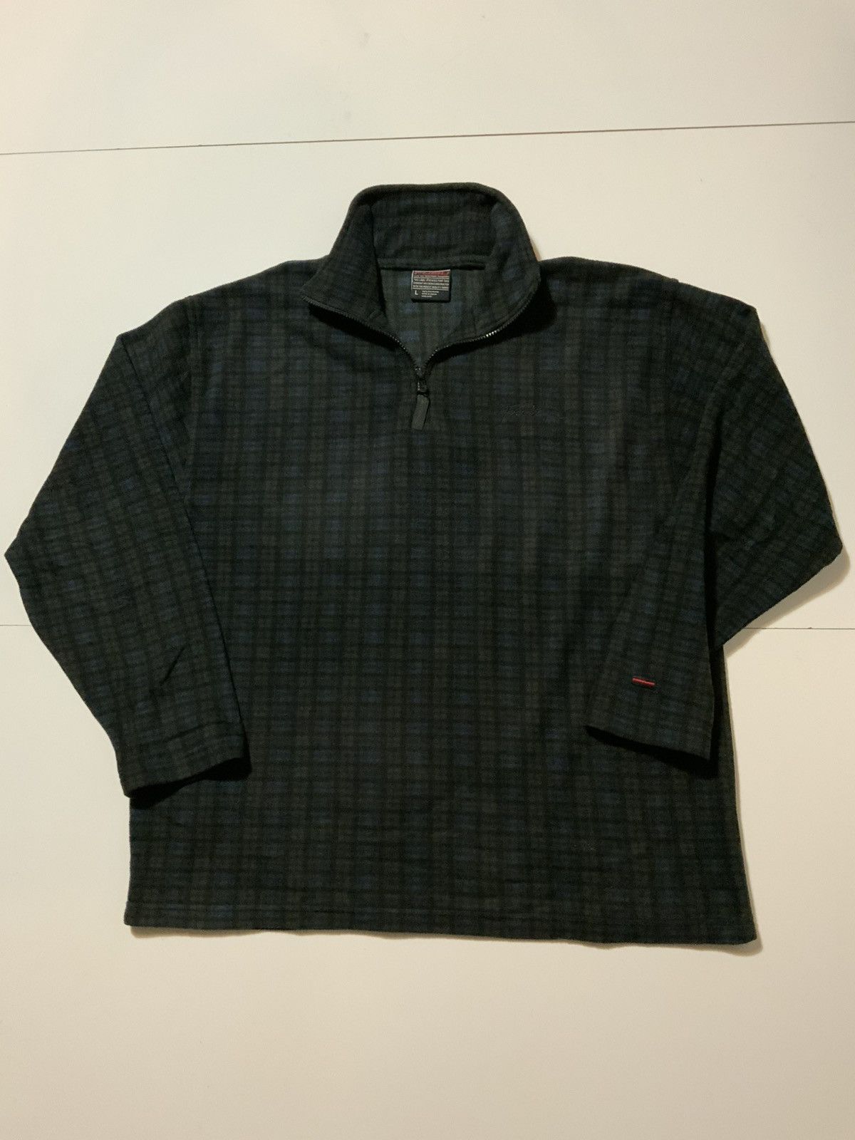 Fubu × Vintage FUBU Blackwatch Plaid Pile Fleece 1/4 Zip Pullover Jacket Size US L / EU 52-54 / 3 - 1 Thumbnail