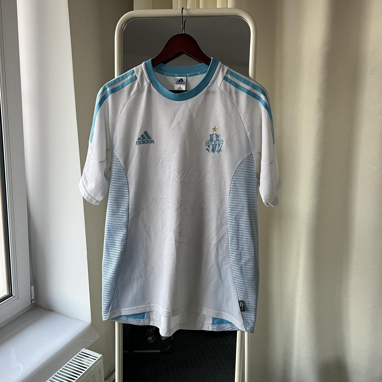 Vintage Rare Adidas Olympique Marseille 2002 away soccer jersey Sz M Size US M / EU 48-50 / 2 - 1 Thumbnail
