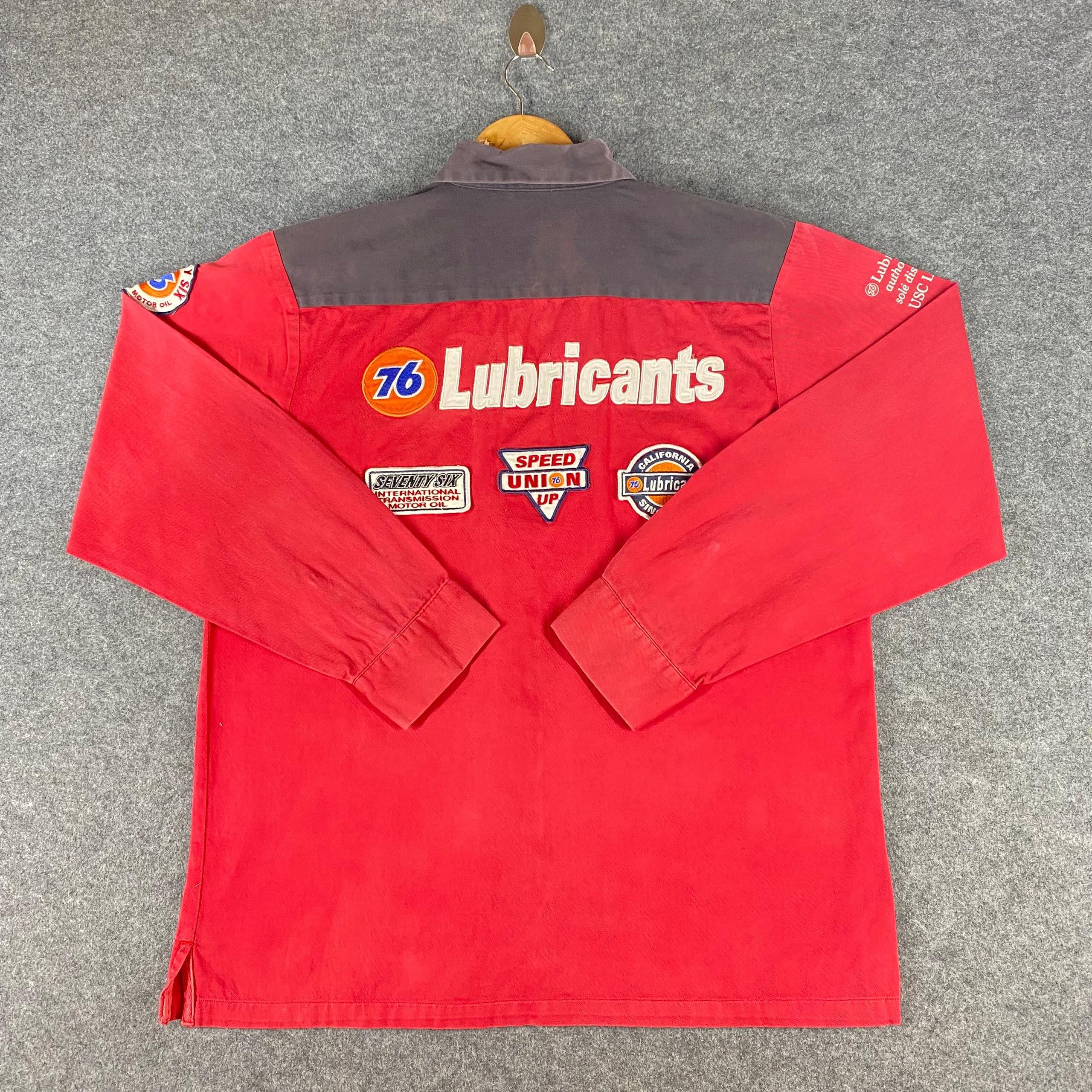 Japanese Brand Vintage 76 Lubricant Motorcycles Racing Jacket Size US L / EU 52-54 / 3 - 4 Thumbnail