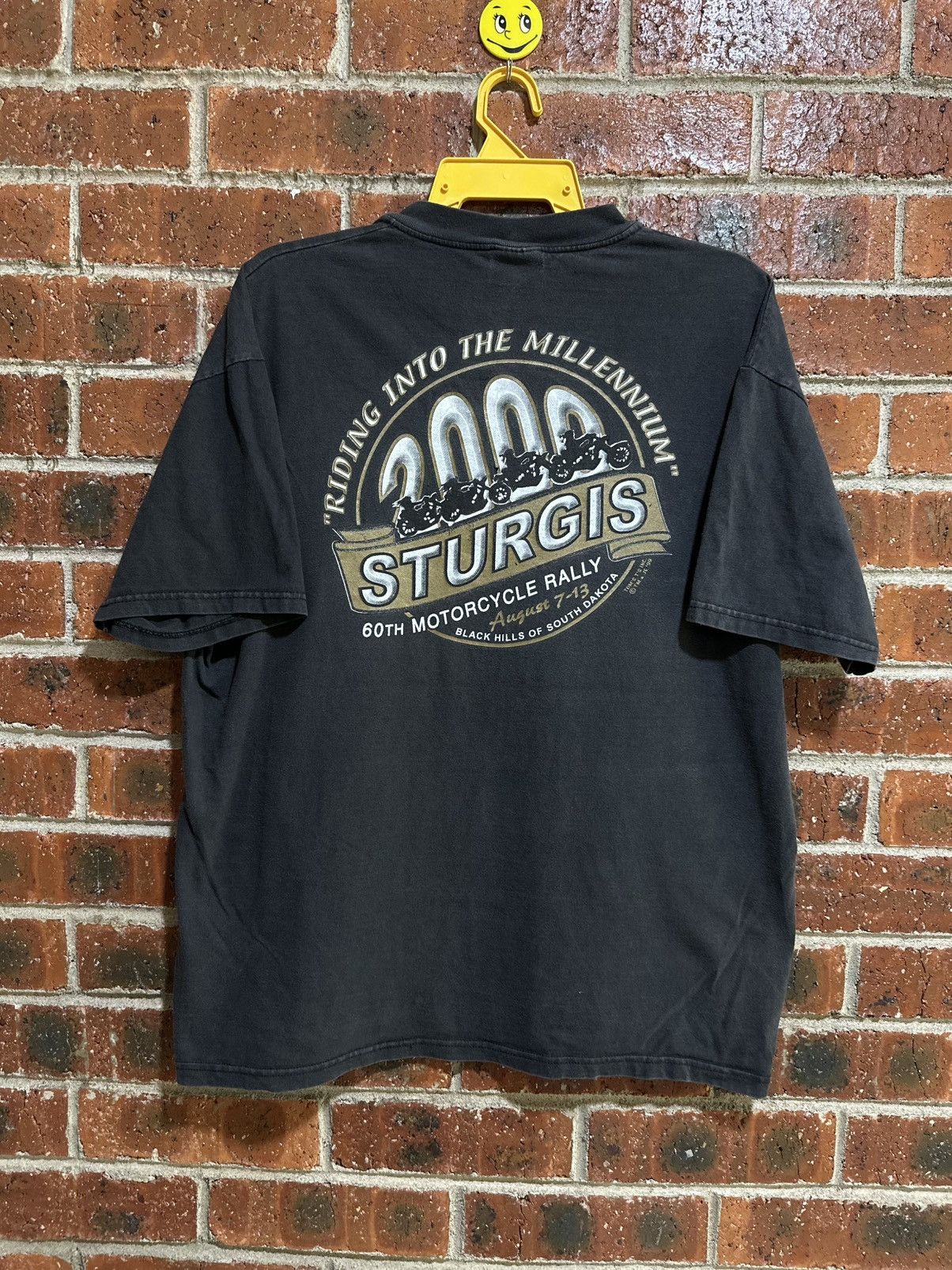 Hanes × Vintage Vintage Sturgis 60st Annual Rally Race Faded Tee Size US XL / EU 56 / 4 - 7 Thumbnail