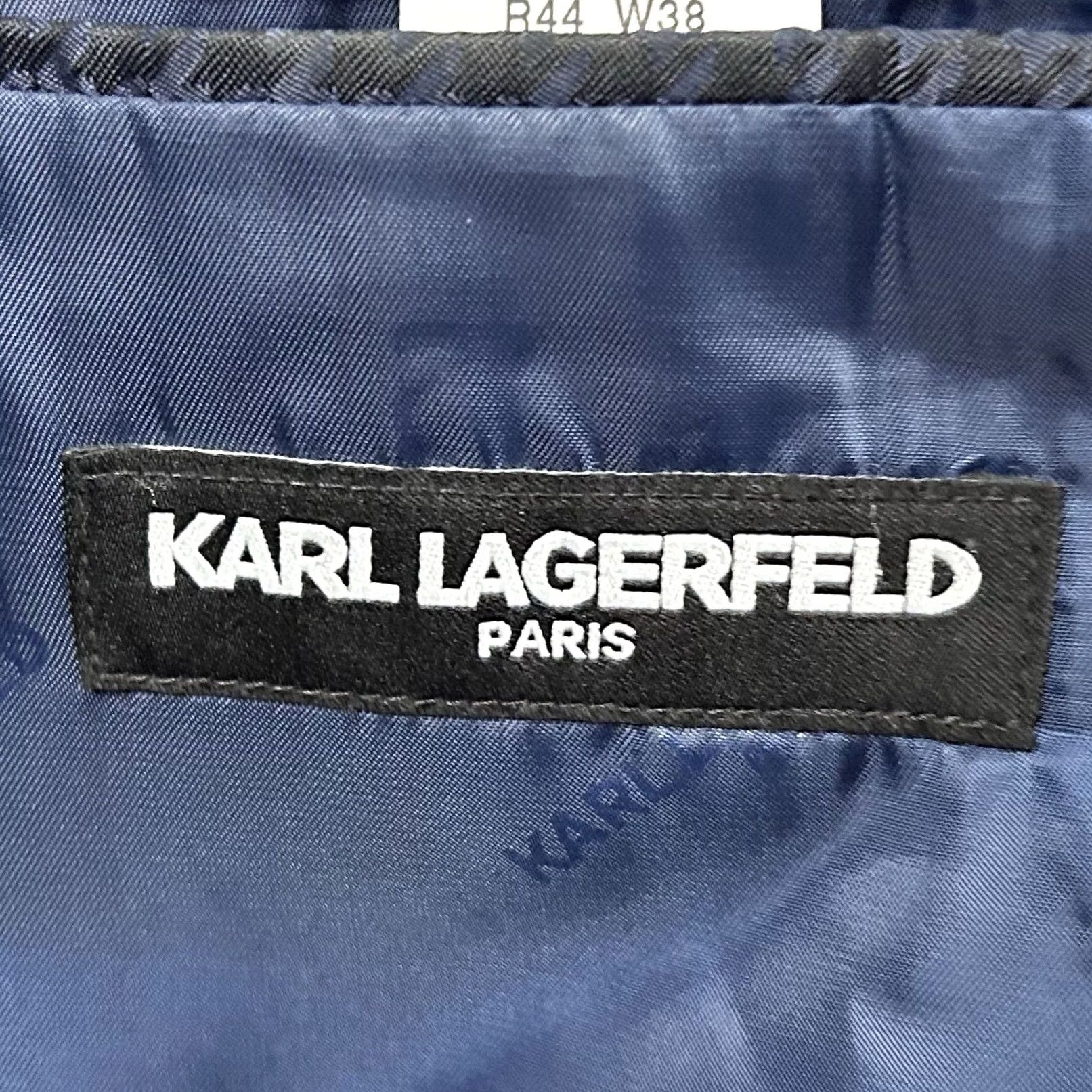 Karl Lagerfeld Karl Lagerfeld Paris Sport Coat Blue 44R Wool Blend Two-Button Notch Lapel Vented Regular Mens Size US XS / EU 42 / 0 - 3 Thumbnail