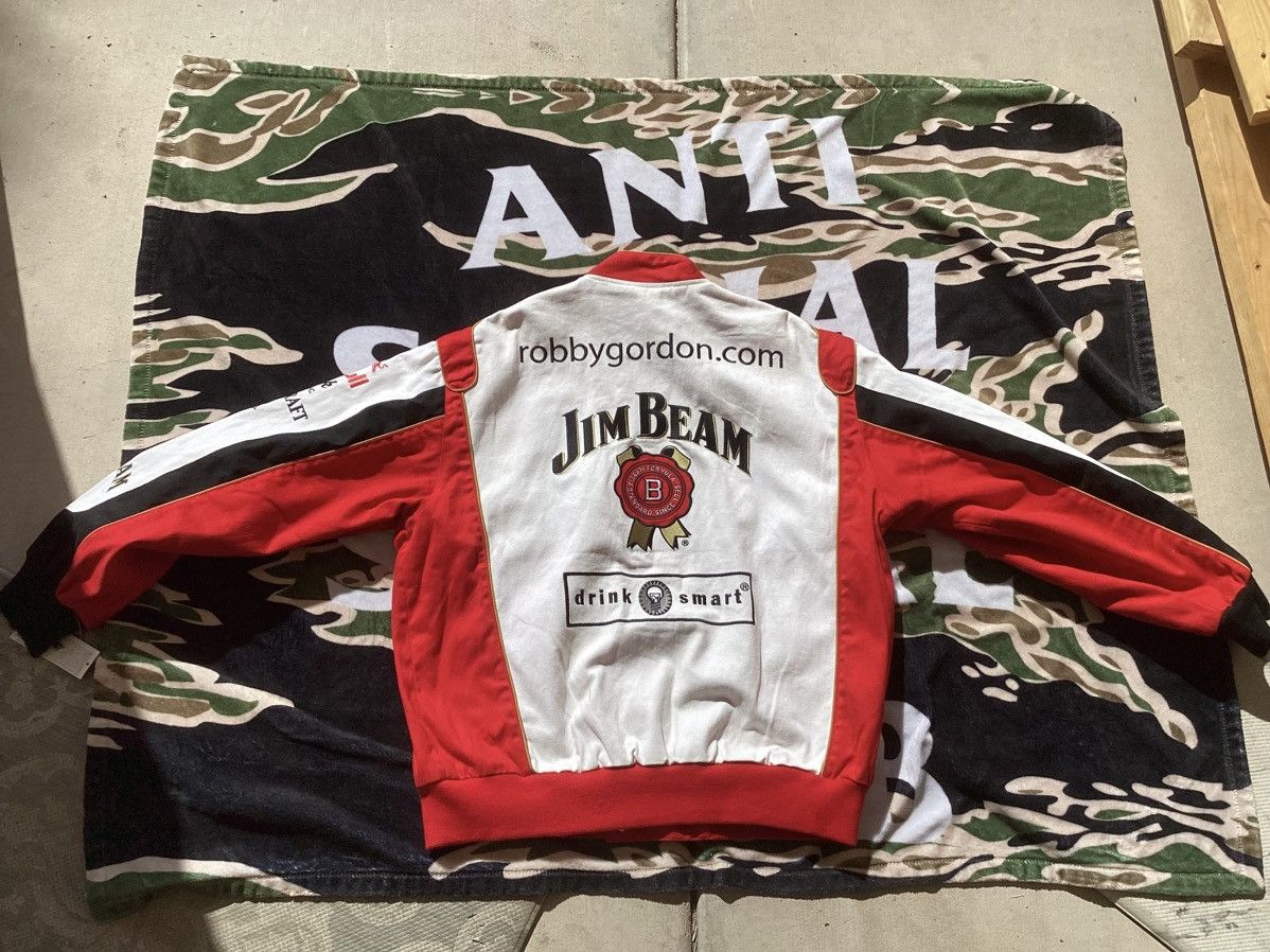 NASCAR Vtg Robby Gordon jim beam whiskey Redbull Harrahs jacket Size US XL / EU 56 / 4 - 4 Thumbnail