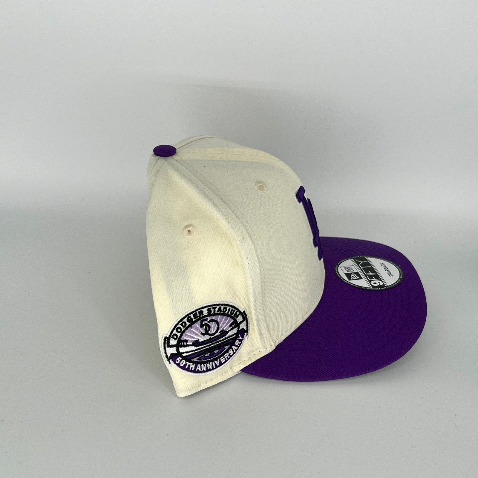 New Era White Purple Los Angeles Dodgers 50th Anniversary New Era Size ONE SIZE - 3 Thumbnail