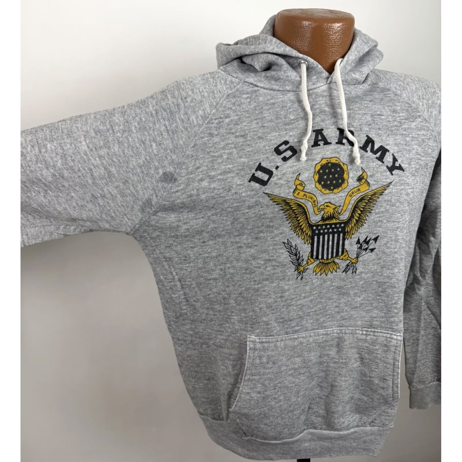 Vintage VINTAGE Unbranded Hoodie Mens Medium Gray Heather Raglan Lightweight Army 80s 90s Grunge Retro Pullover Hooded shirt Mens Size US M / EU 48-50 / 2 - 4 Thumbnail