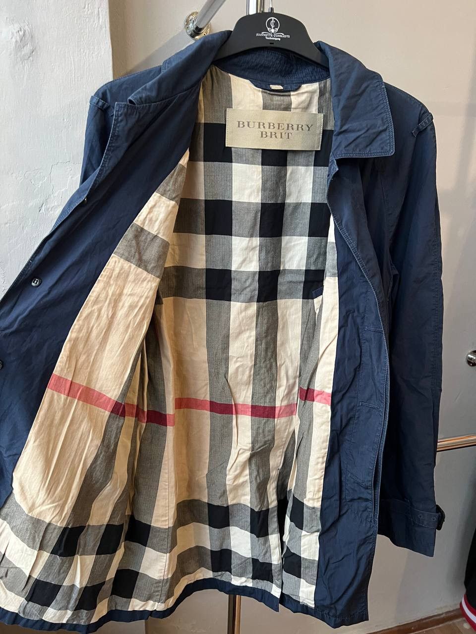 Burberry BURBERRY BRIT SOLID WMN NAVY BUTTON TRENCH COAT JACKET XL Size XL / US 12-14 / IT 48-50 - 10 Thumbnail