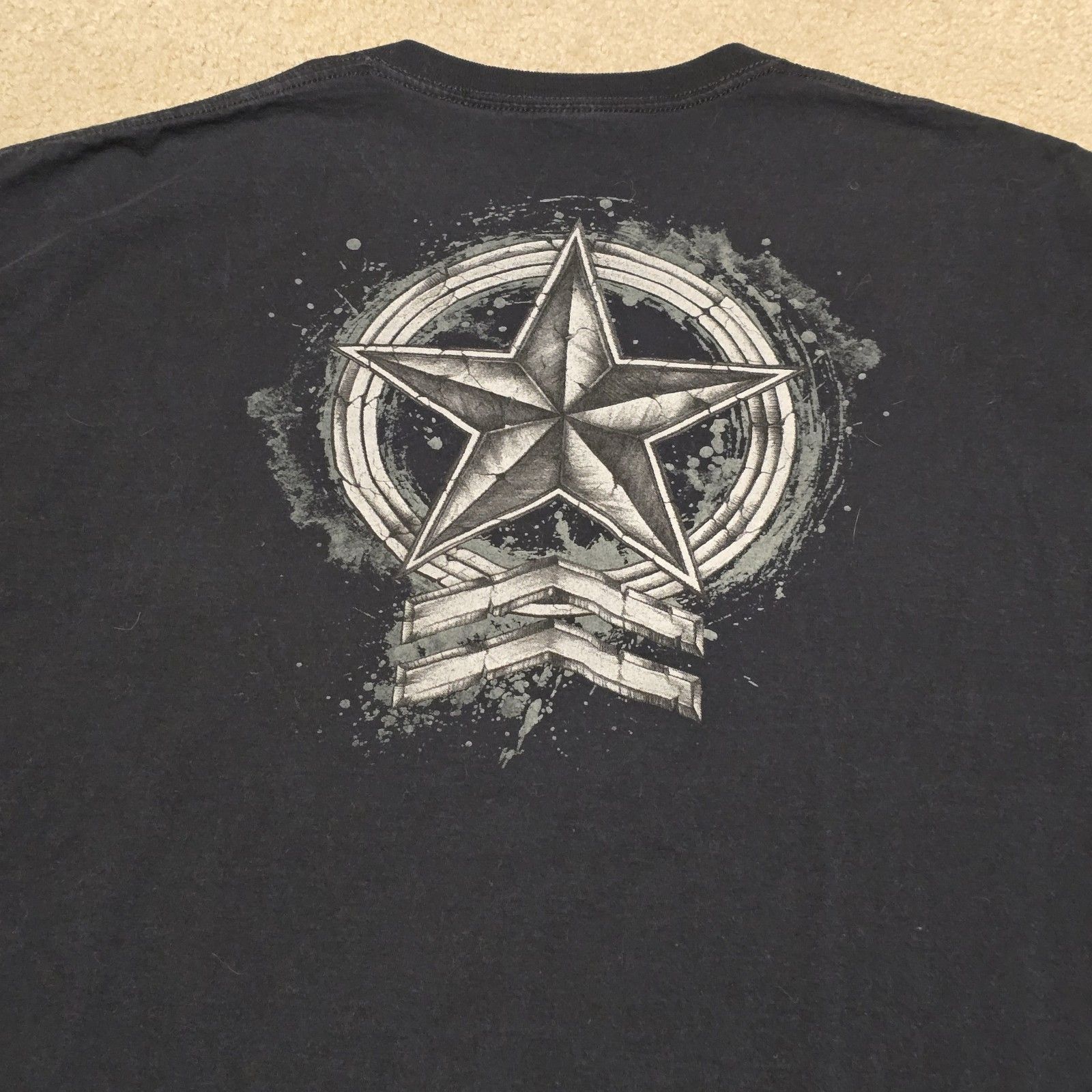 Other Sinister Brand Skull Wings Crossbones Star Graphic T-Shirt Size US XL / EU 56 / 4 - 7 Thumbnail