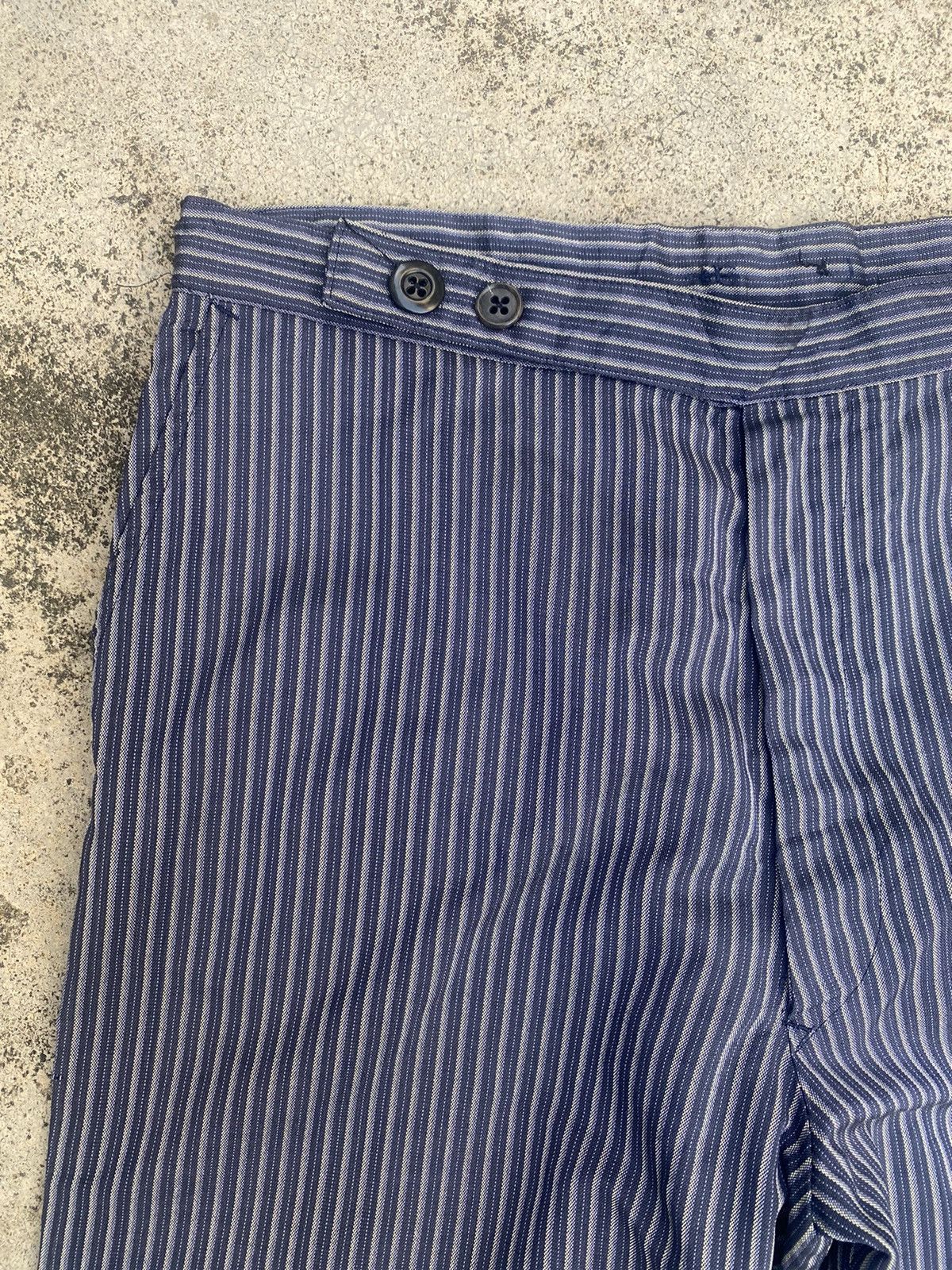 Japanese Brand × Yohji Yamamoto YohjiYamamoto Casual Pants Blue Stripes Size US 28 / EU 44 - 8 Thumbnail