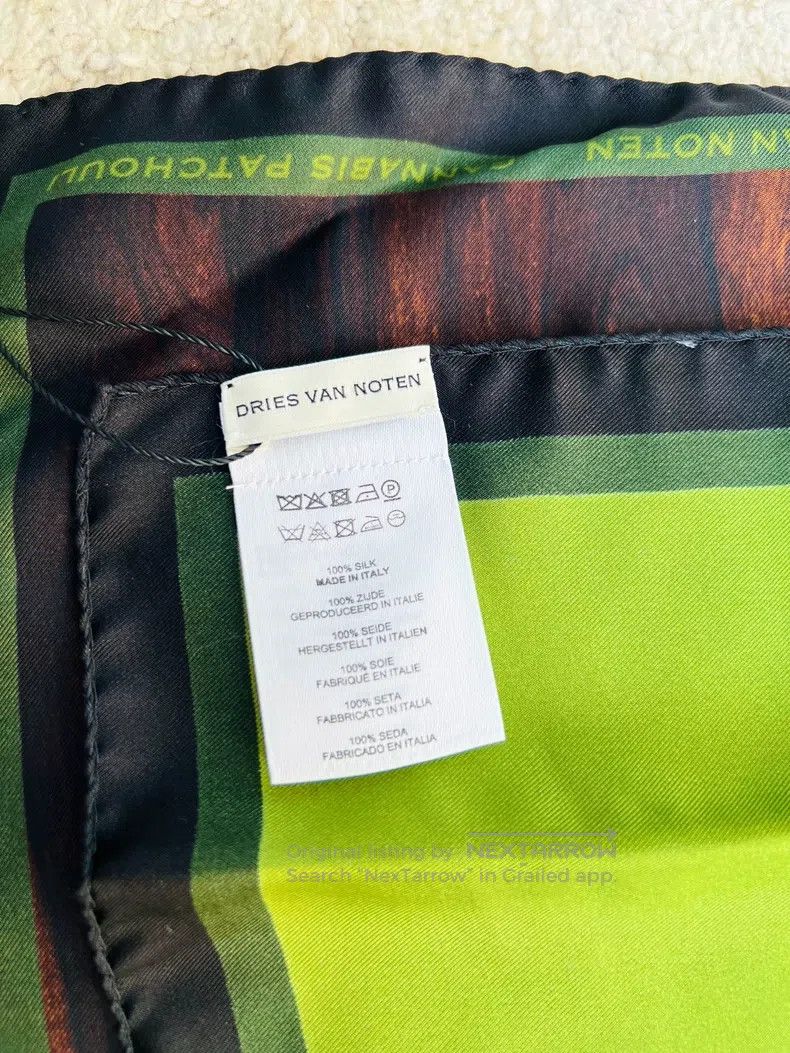Dries Van Noten Dries Van Noten Wood-Grain Pattern Color-Blocked Scarf Size ONE SIZE - 4 Thumbnail