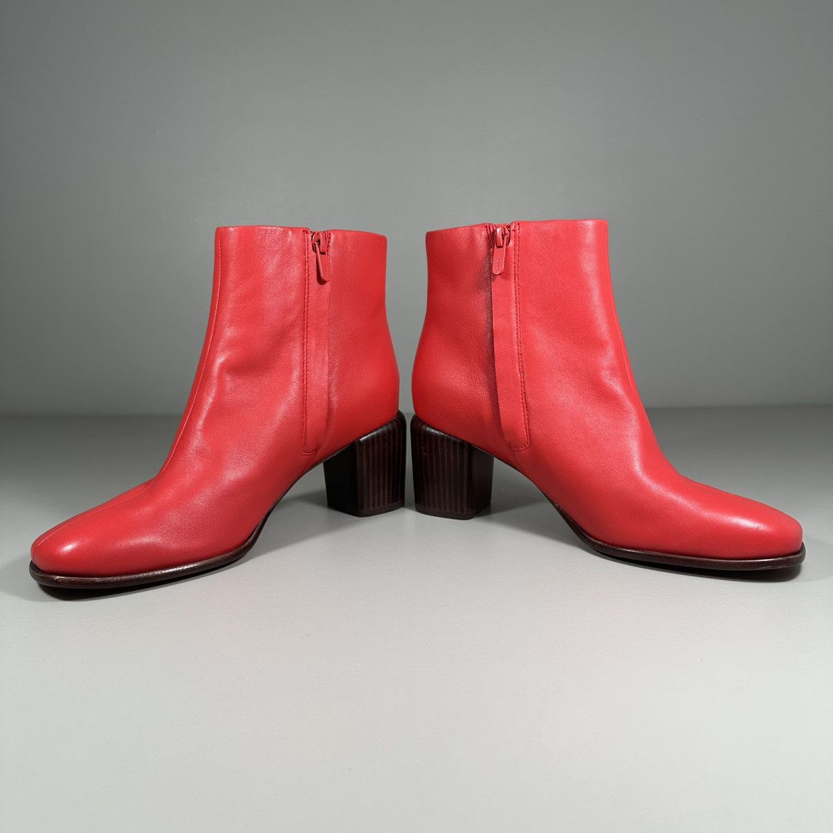 Vince Vince Maggie Phoenix Red Leather Booties Size US 8 / IT 38 - 4 Thumbnail