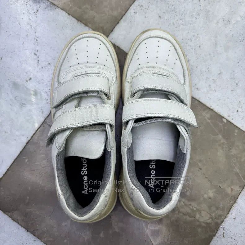 Acne Studios Acne Studios White distressed Velcro sports shoes Size US 6.5 / IT 36.5 - 1 Thumbnail