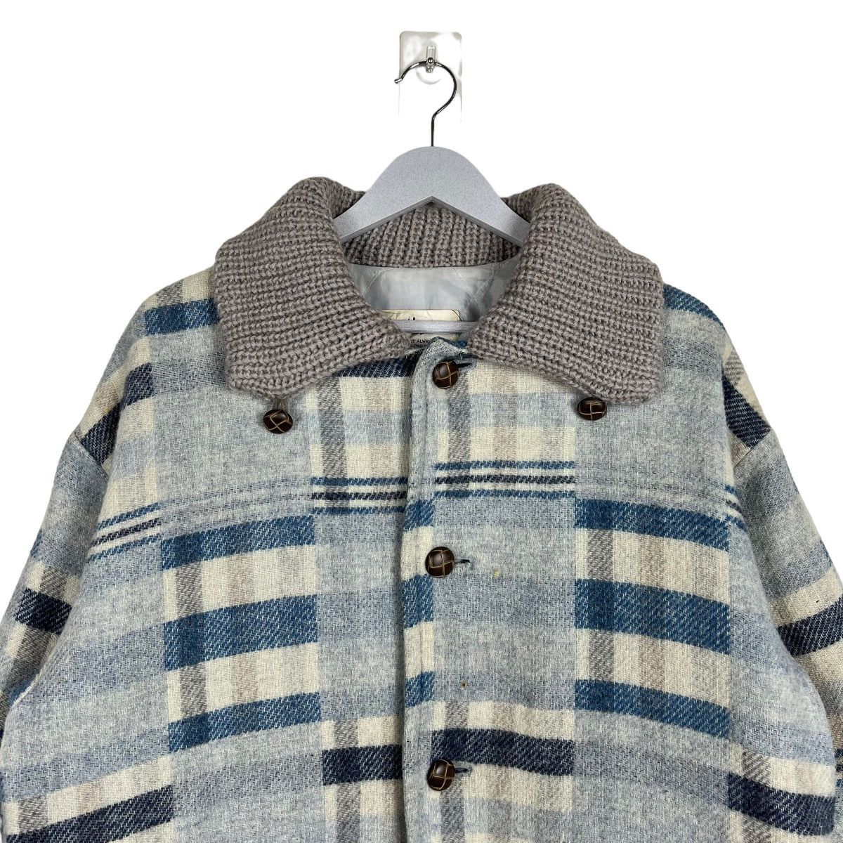Japanese Brand 🔥 PAT HAGUE NAKAMURA WOOL PATCHWORK RIM COAT JACKET Size US L / EU 52-54 / 3 - 3 Thumbnail