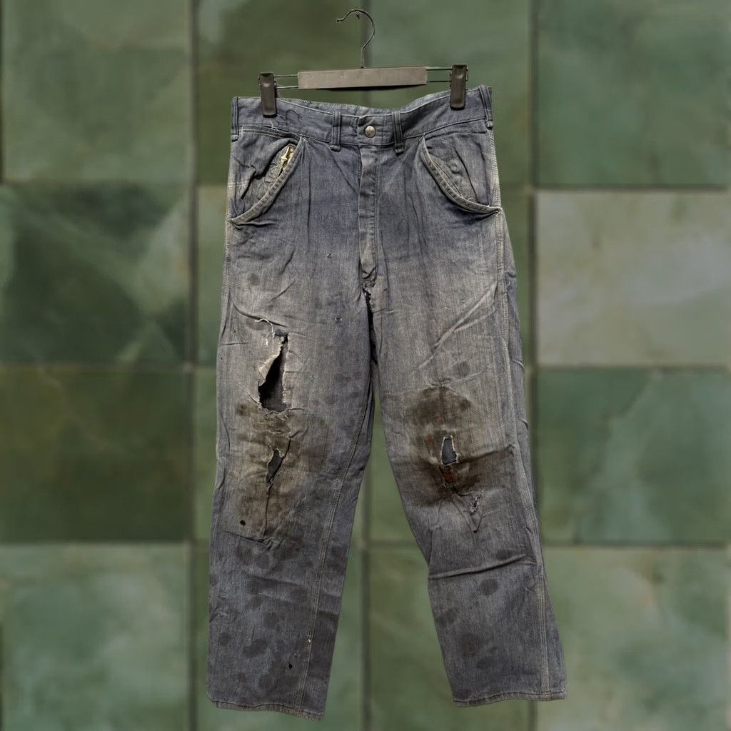 Sears VINTAGE Sears Sanforized Blue Cotton Men’s Carpenter Pants Sz 30 Size US 30 / EU 46 - 1 Thumbnail