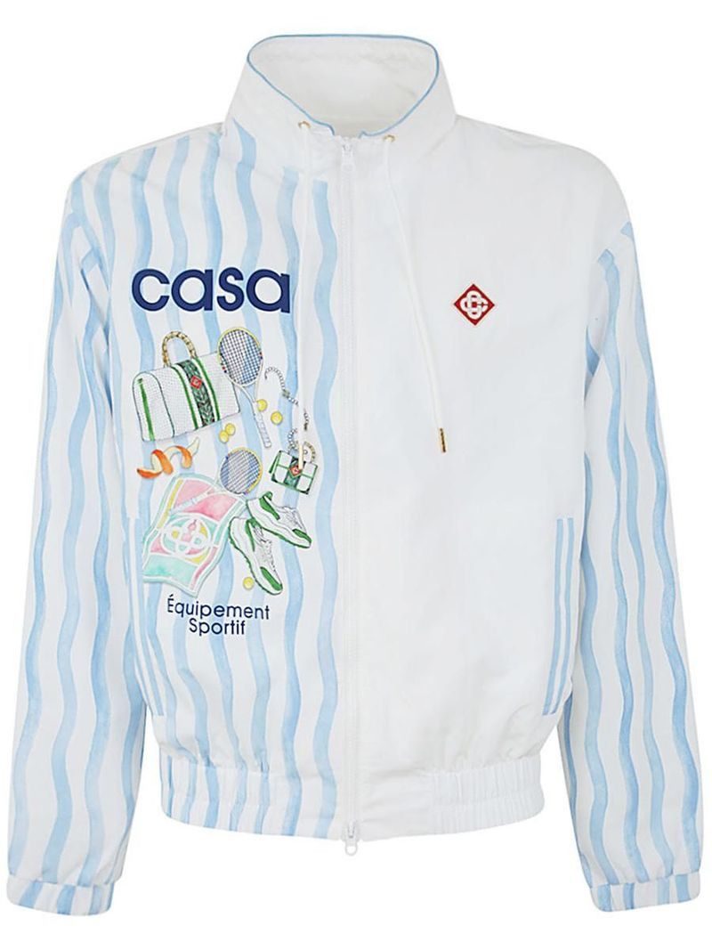 Casablanca o1mle0326 Shellsuit Nylon Jacket in White Size US XXL / EU 58 / 5 - 1 Preview