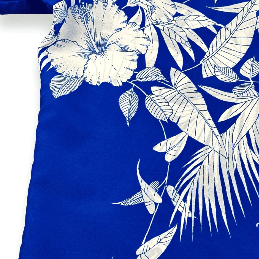 Vintage VINTAGE Royal Princess of Hawaii Blue Floral Button-Up Shirt Adult LARGE 80s Hawaiian Spread Collar Short Sleeve Mens Mens Size US L / EU 52-54 / 3 - 5 Thumbnail