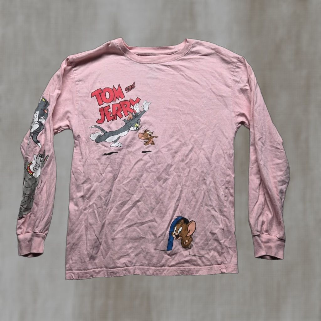Pinko VINTAGE Tom & Jerry Cartoon Graphic Pink Long Sleeve T-Shirt Adult Women's Small Size S / US 4 / IT 40 - 1 Thumbnail