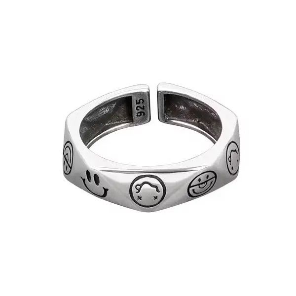 Jewelry Smiling Face Ring Size ONE SIZE - 3 Thumbnail