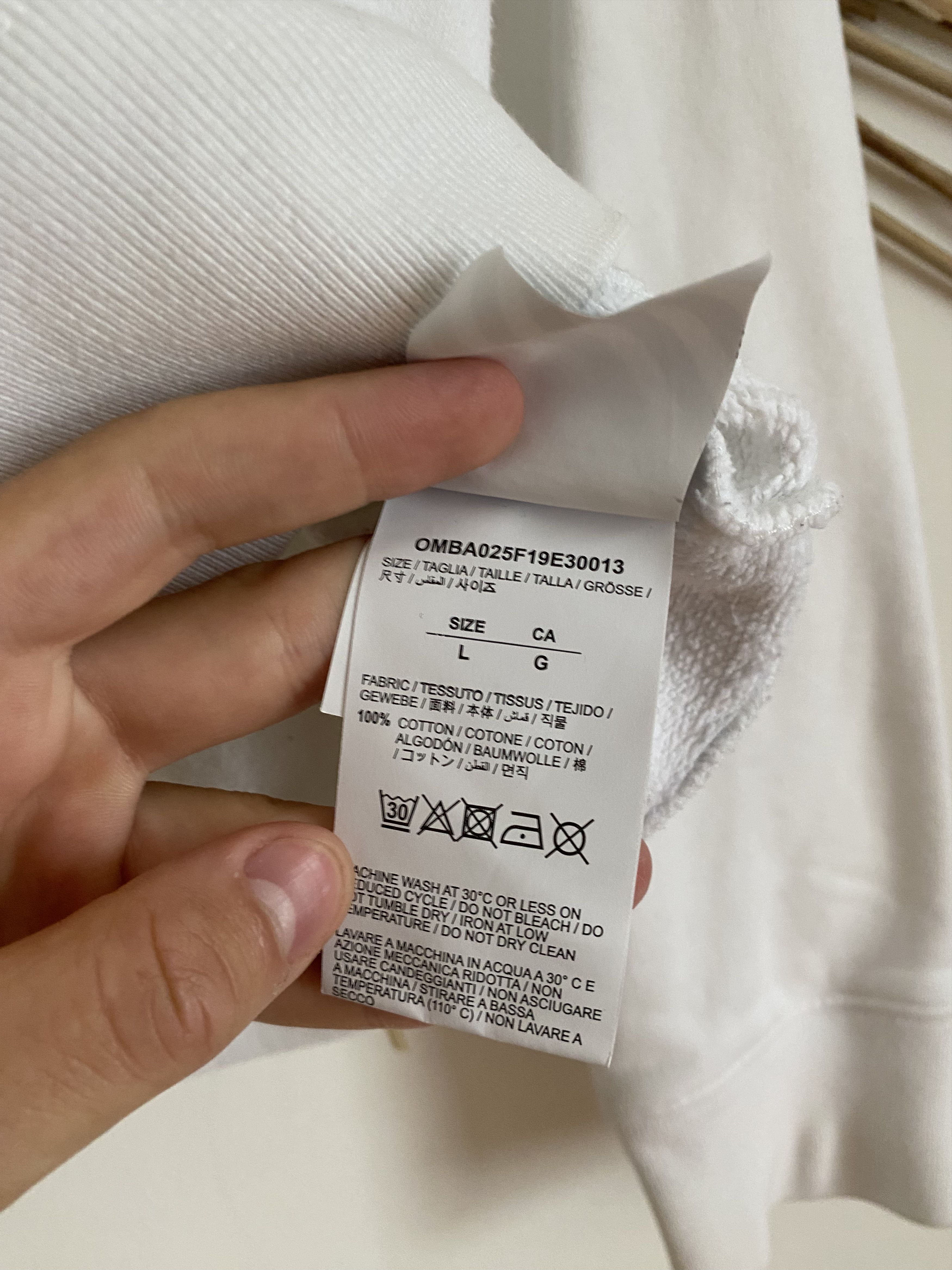 Off-White Off-White Main Label fall-winter 19-20 rare sweatshirt Size US L / EU 52-54 / 3 - 10 Thumbnail