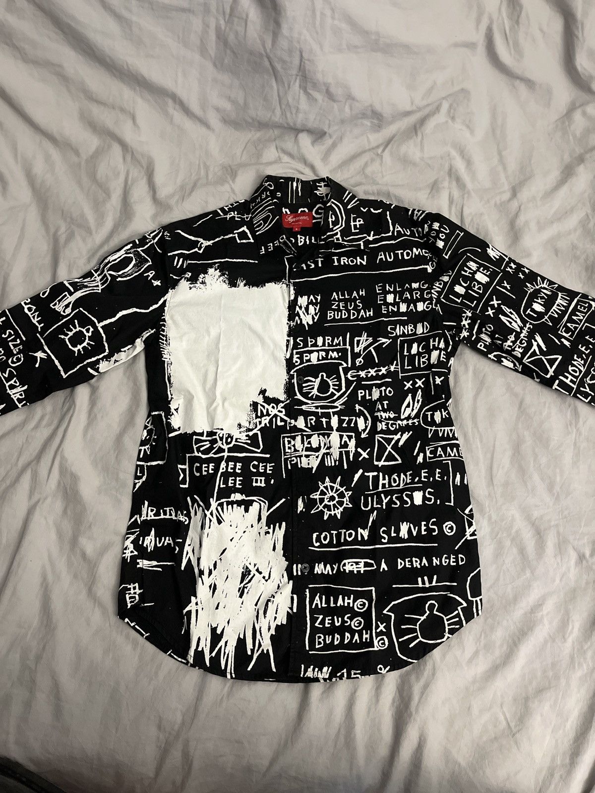 Jean Michel Basquiat Supreme Supreme Jean Micheal basquiat black button up long sleeve Grailed