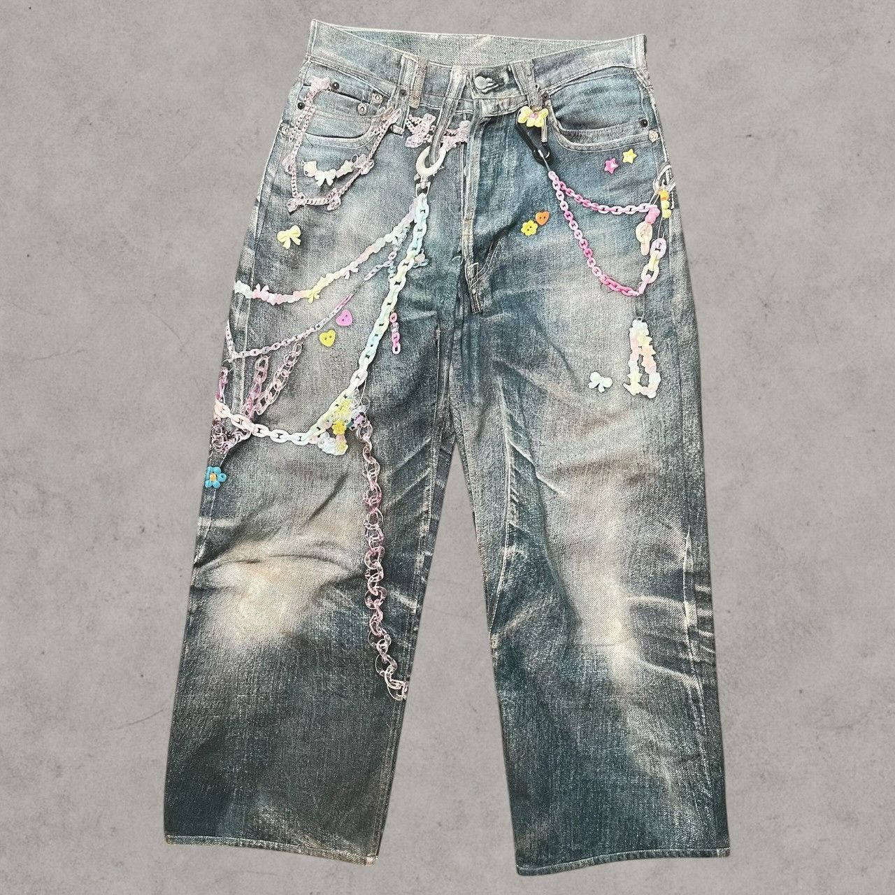 Acne Studios Acne Studios Trompe Loeil Candy Chain 1981M Gray Jeans Sz 48 Size US 32 / EU 48 - 1 Thumbnail